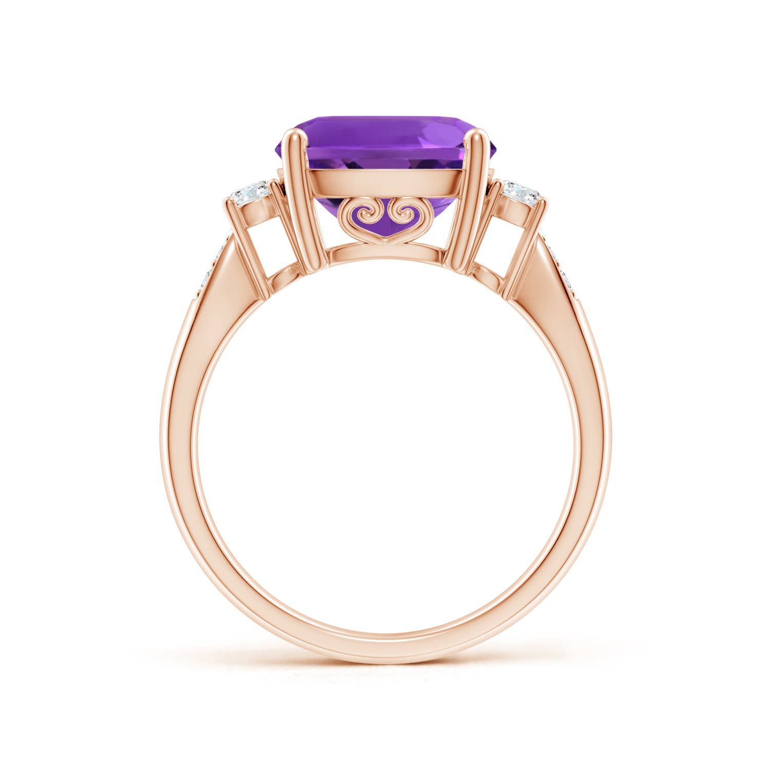 AAAA - Amethyst / 3.85 CT / 14 KT Rose Gold