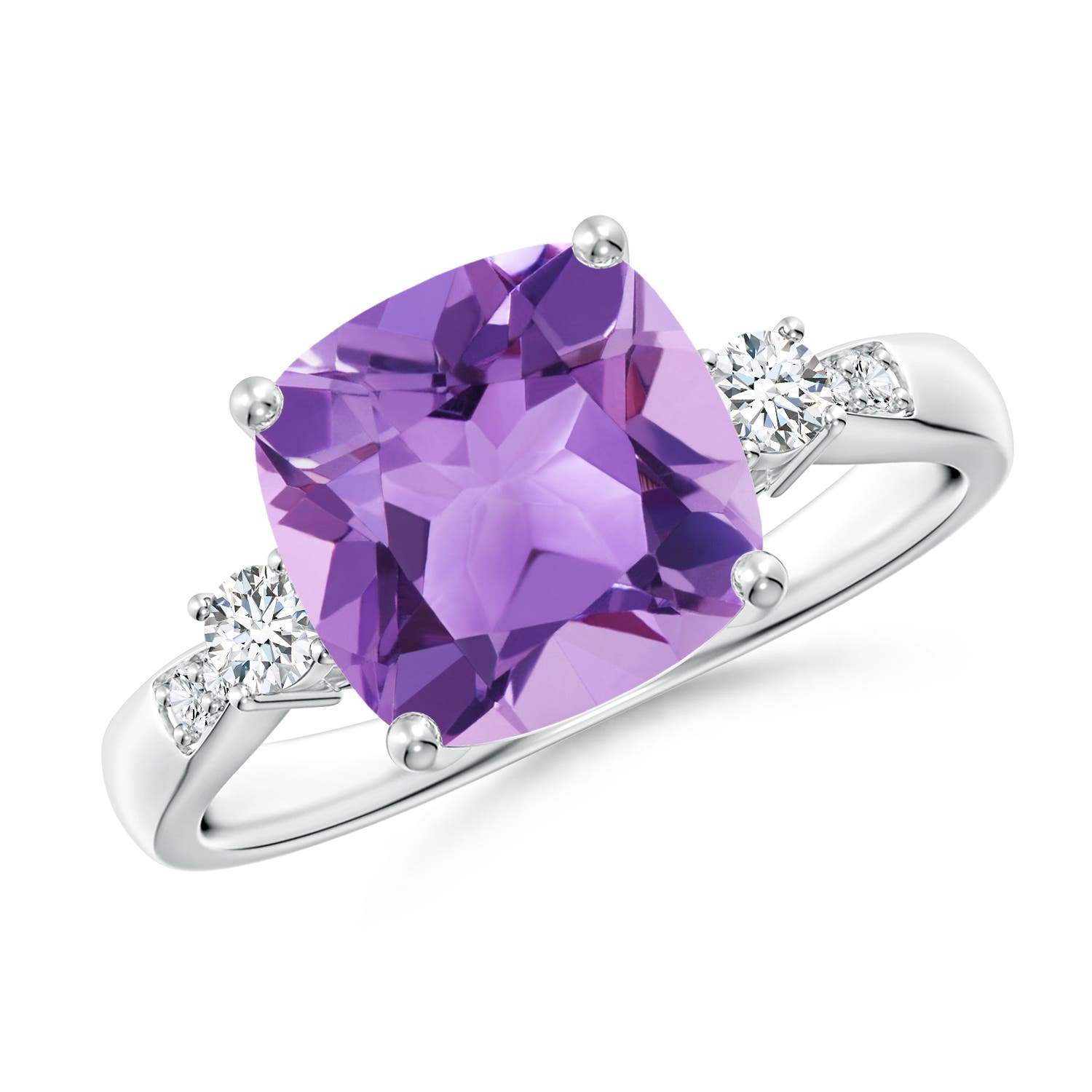 A - Amethyst / 3.27 CT / 14 KT White Gold