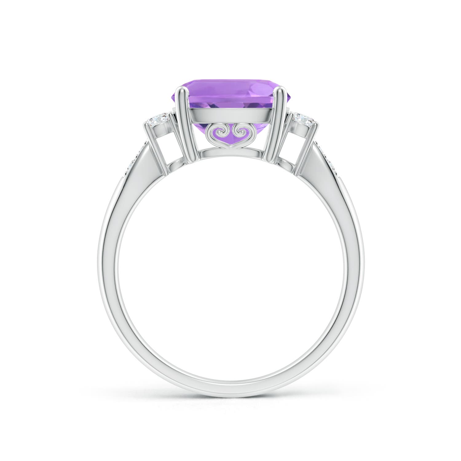 A - Amethyst / 3.27 CT / 14 KT White Gold