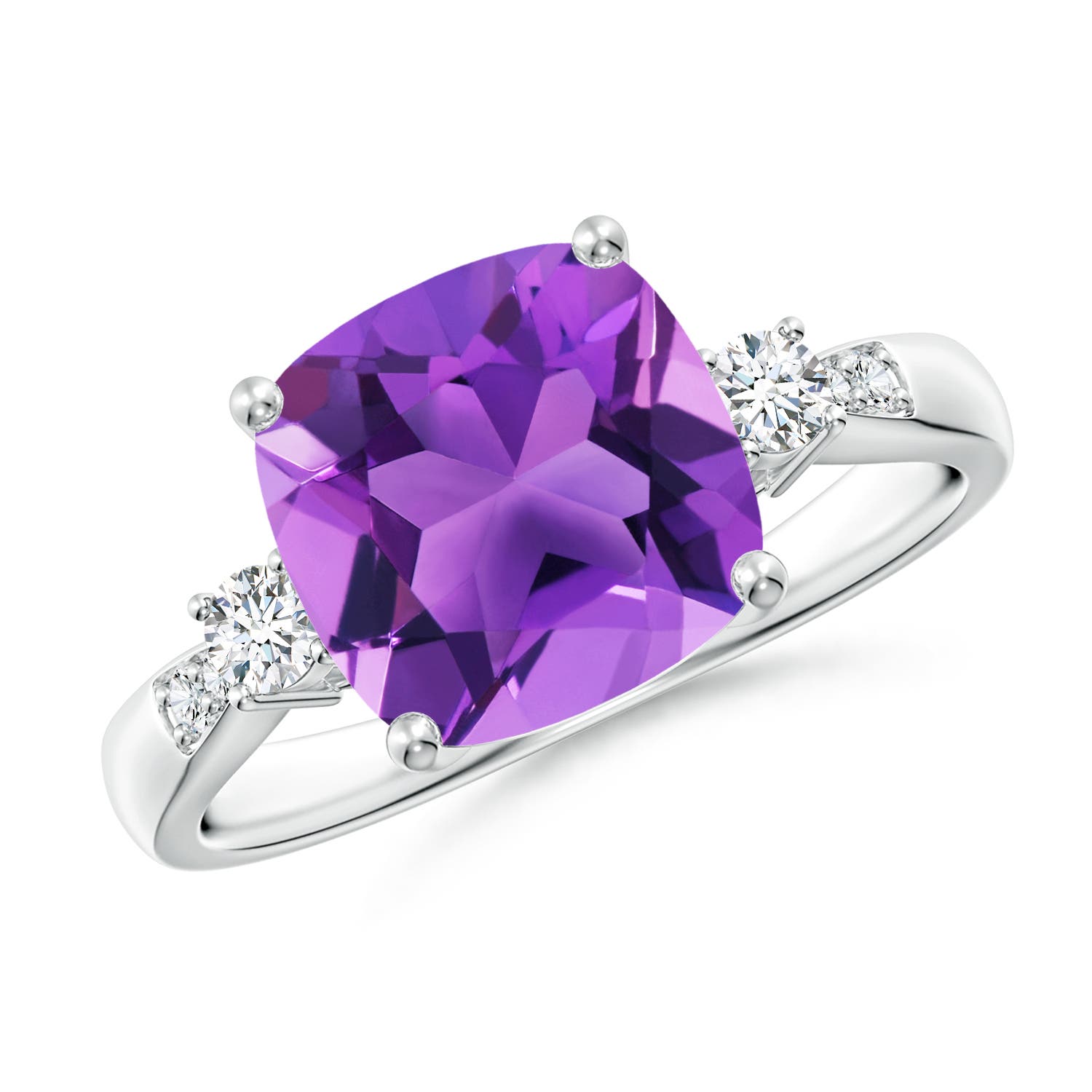 AAA - Amethyst / 3.27 CT / 14 KT White Gold