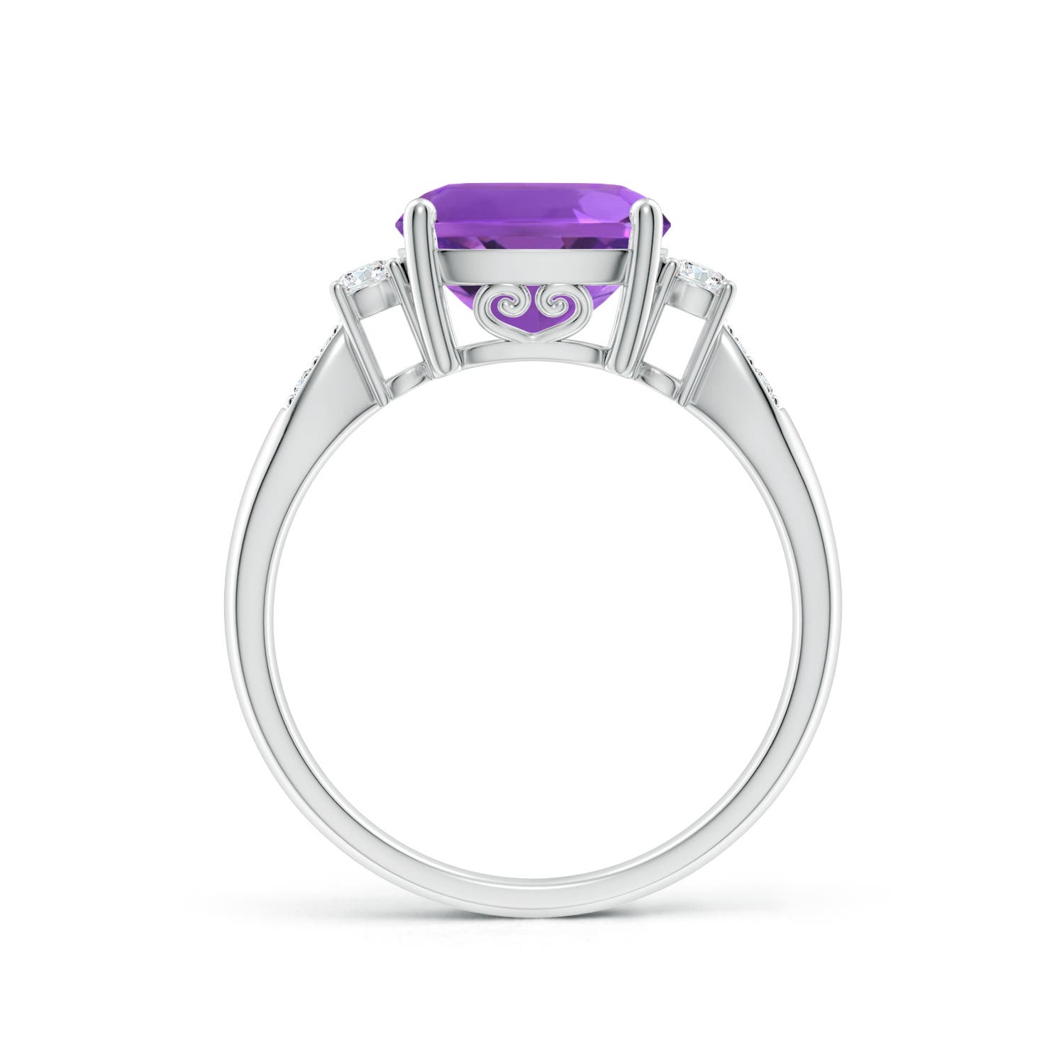 AAA - Amethyst / 3.27 CT / 14 KT White Gold