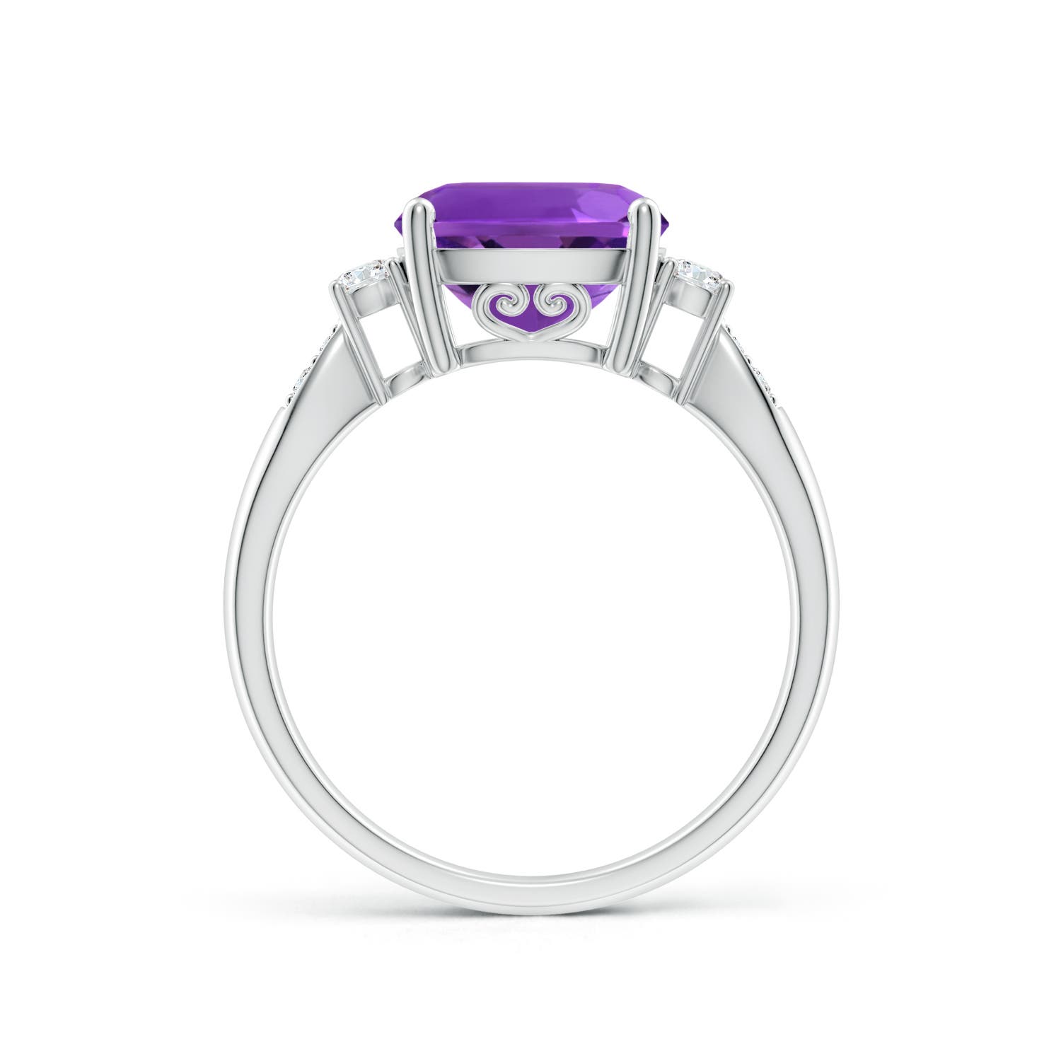 AAAA - Amethyst / 3.27 CT / 14 KT White Gold