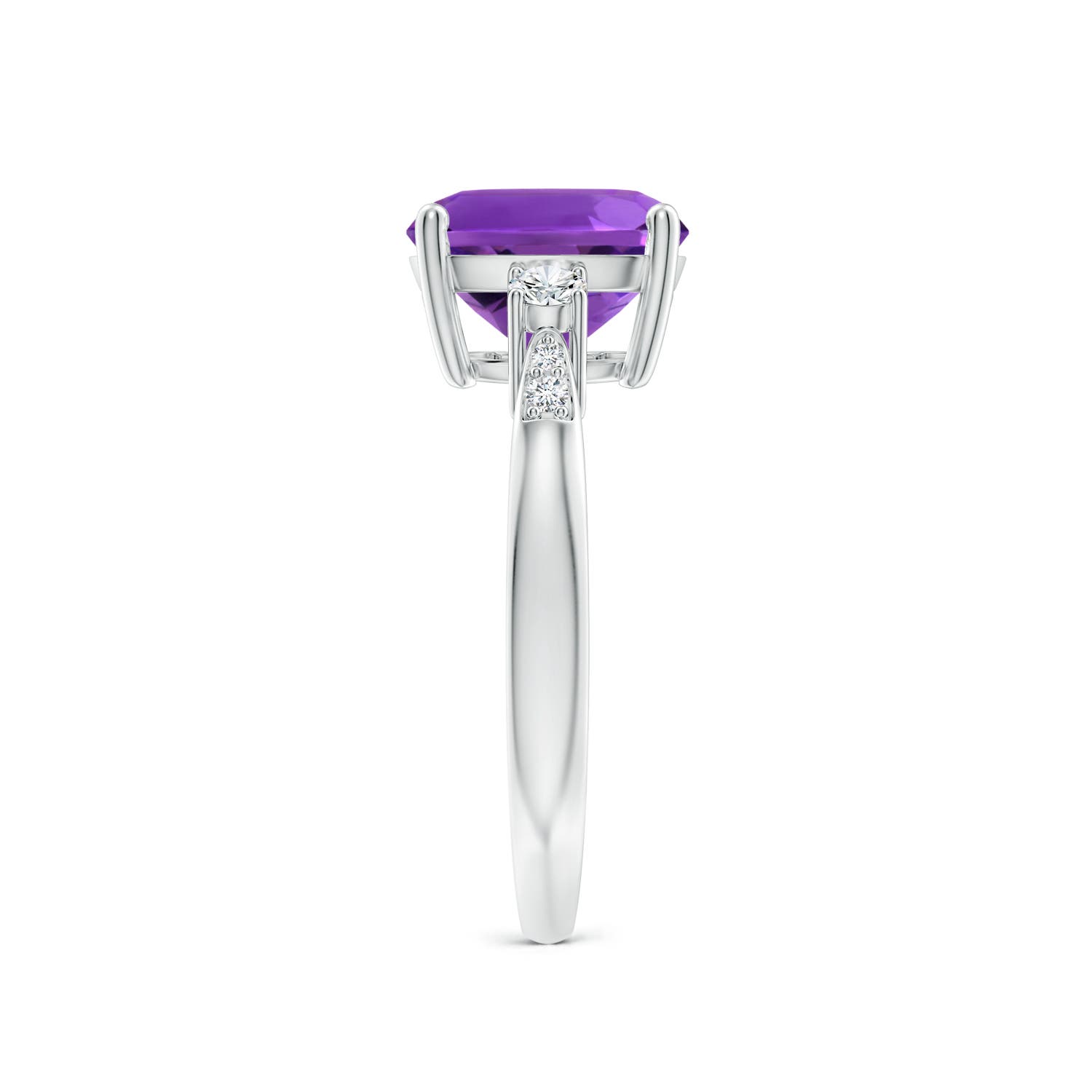 AAAA - Amethyst / 3.27 CT / 14 KT White Gold