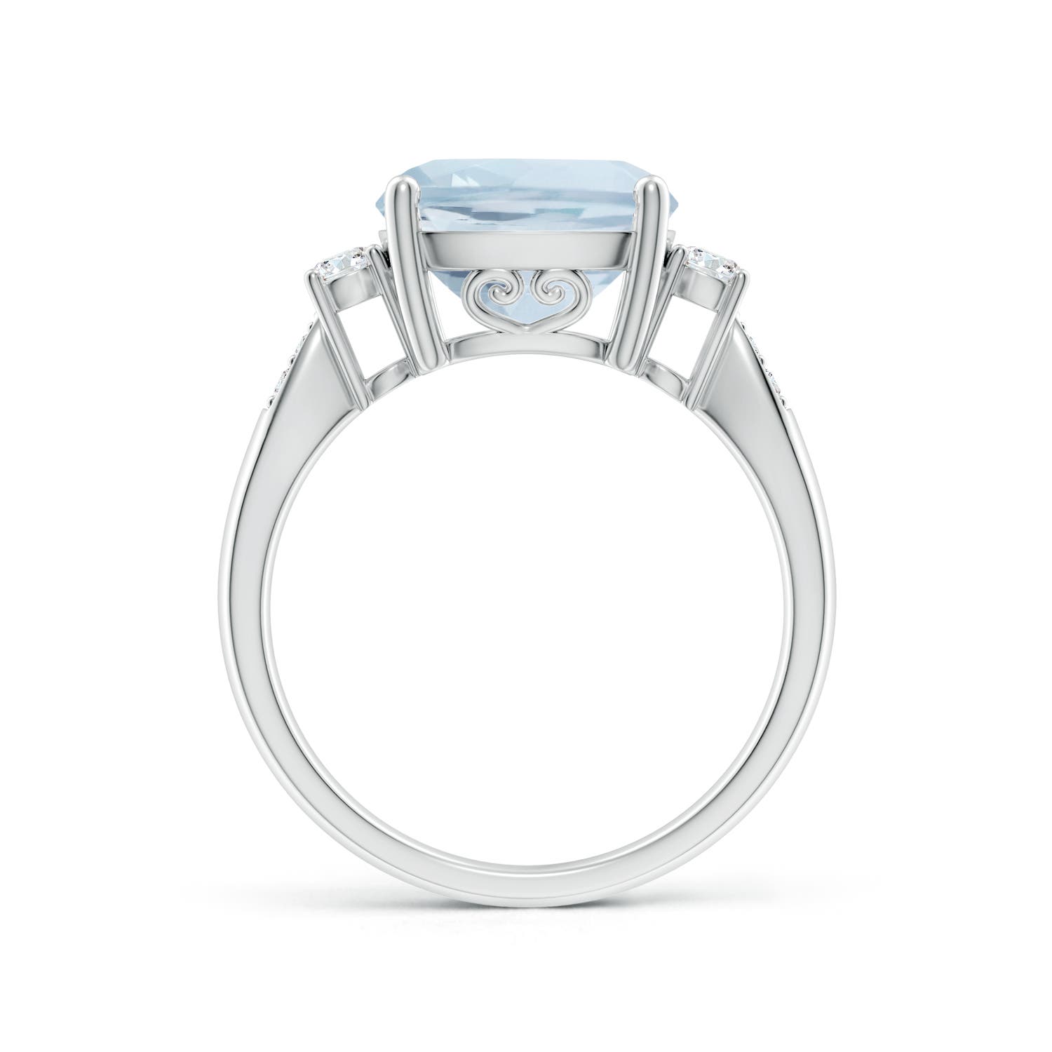 A - Aquamarine / 3.7 CT / 14 KT White Gold