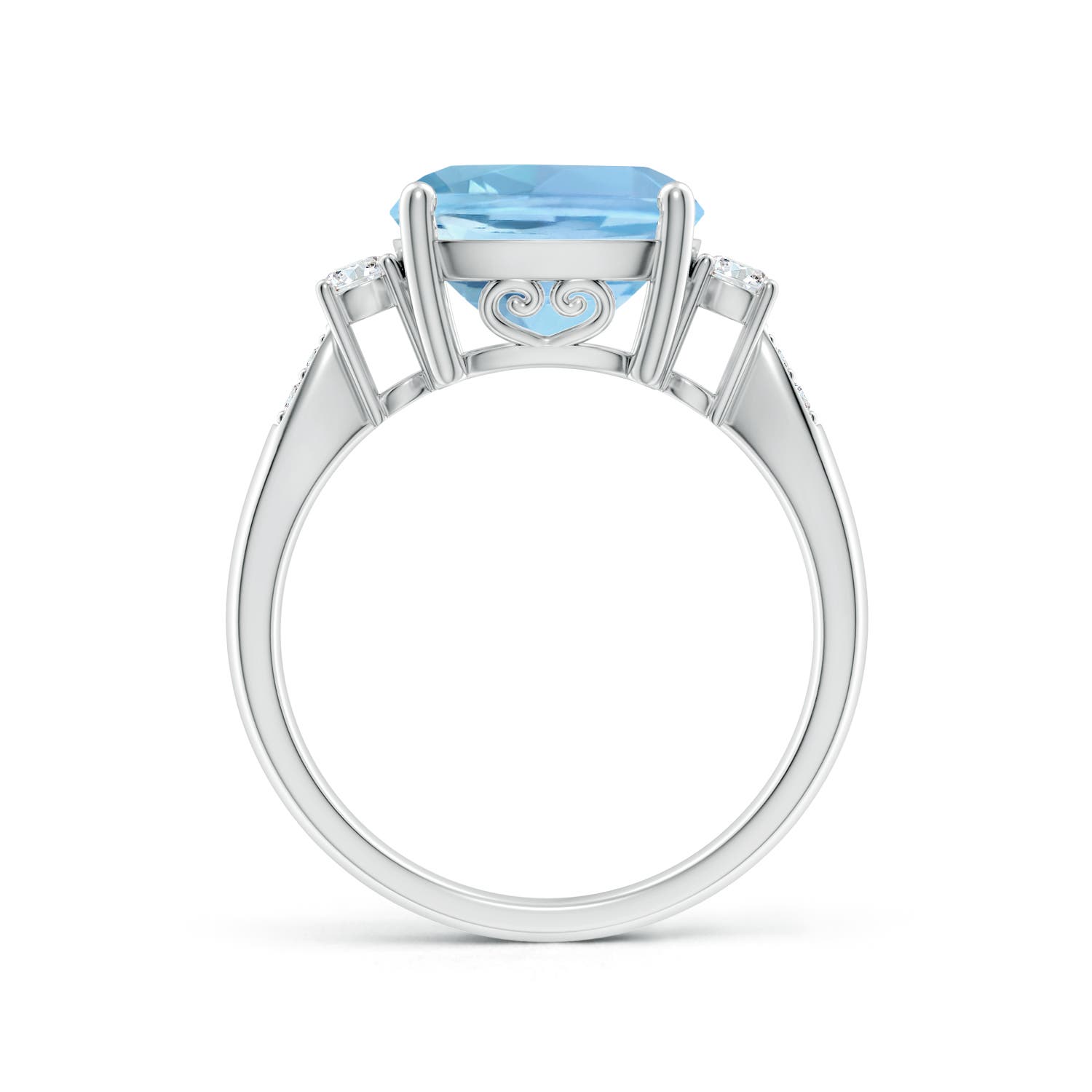 AAAA - Aquamarine / 3.7 CT / 14 KT White Gold