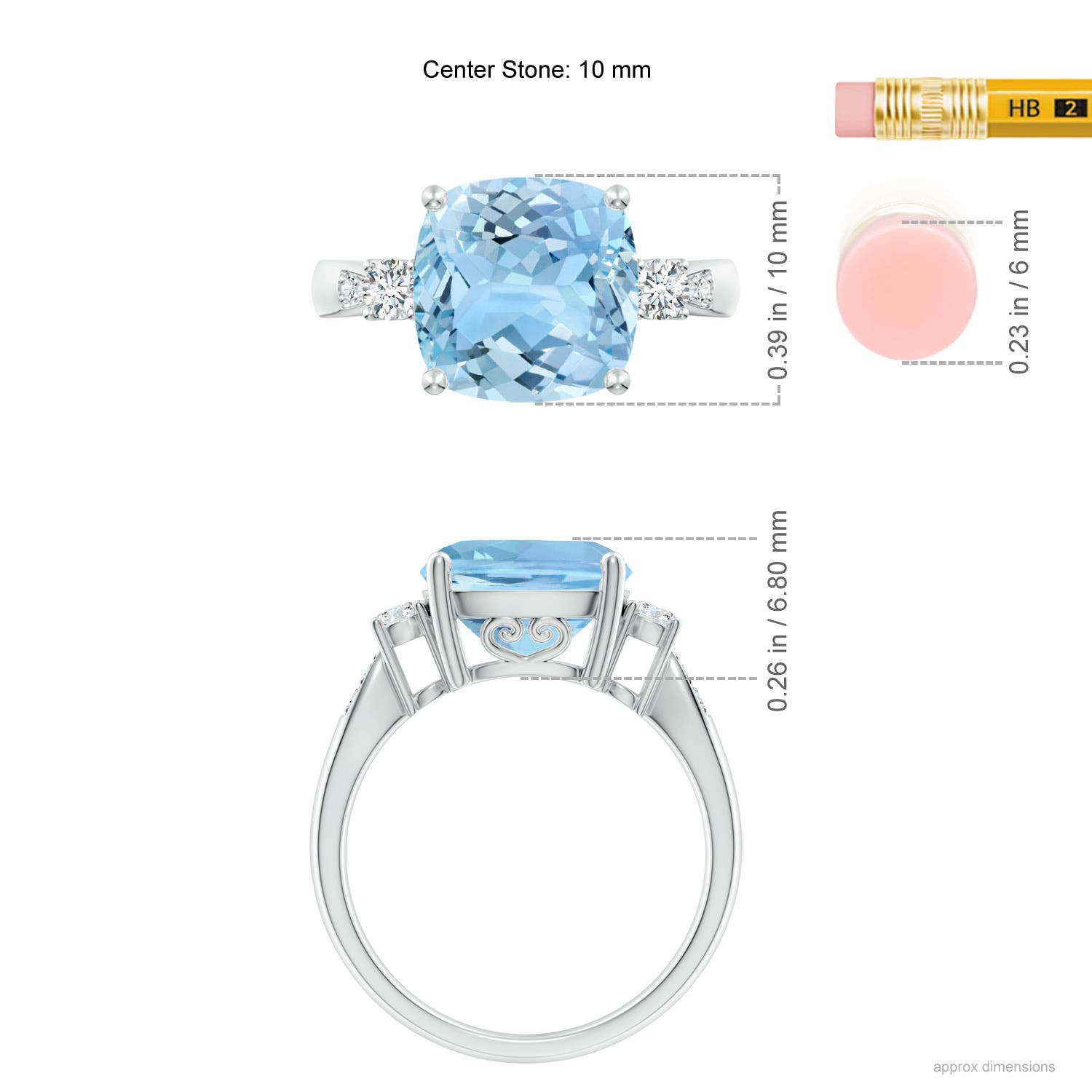 AAAA - Aquamarine / 3.7 CT / 14 KT White Gold