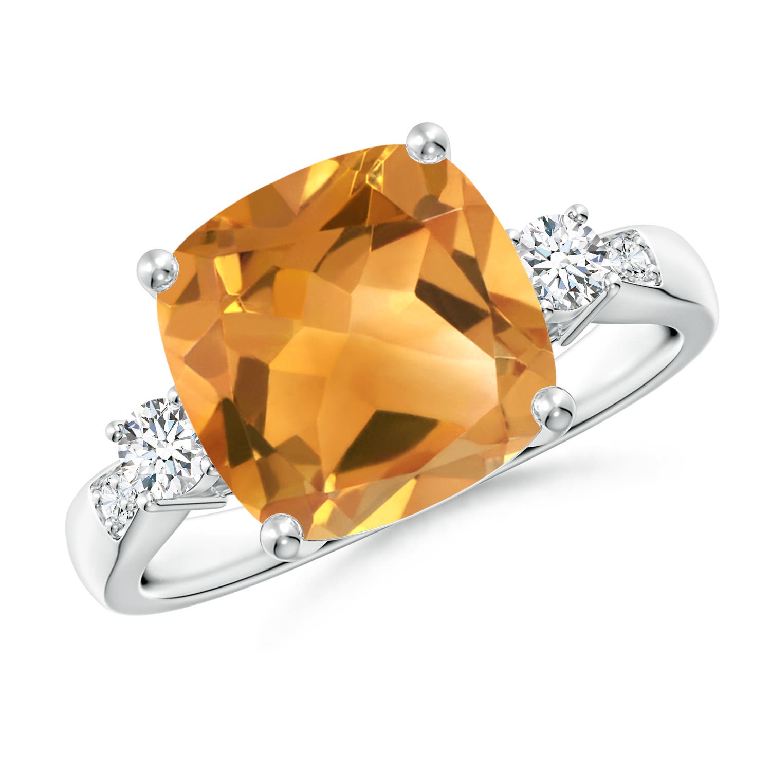 A - Citrine / 3.65 CT / 14 KT White Gold