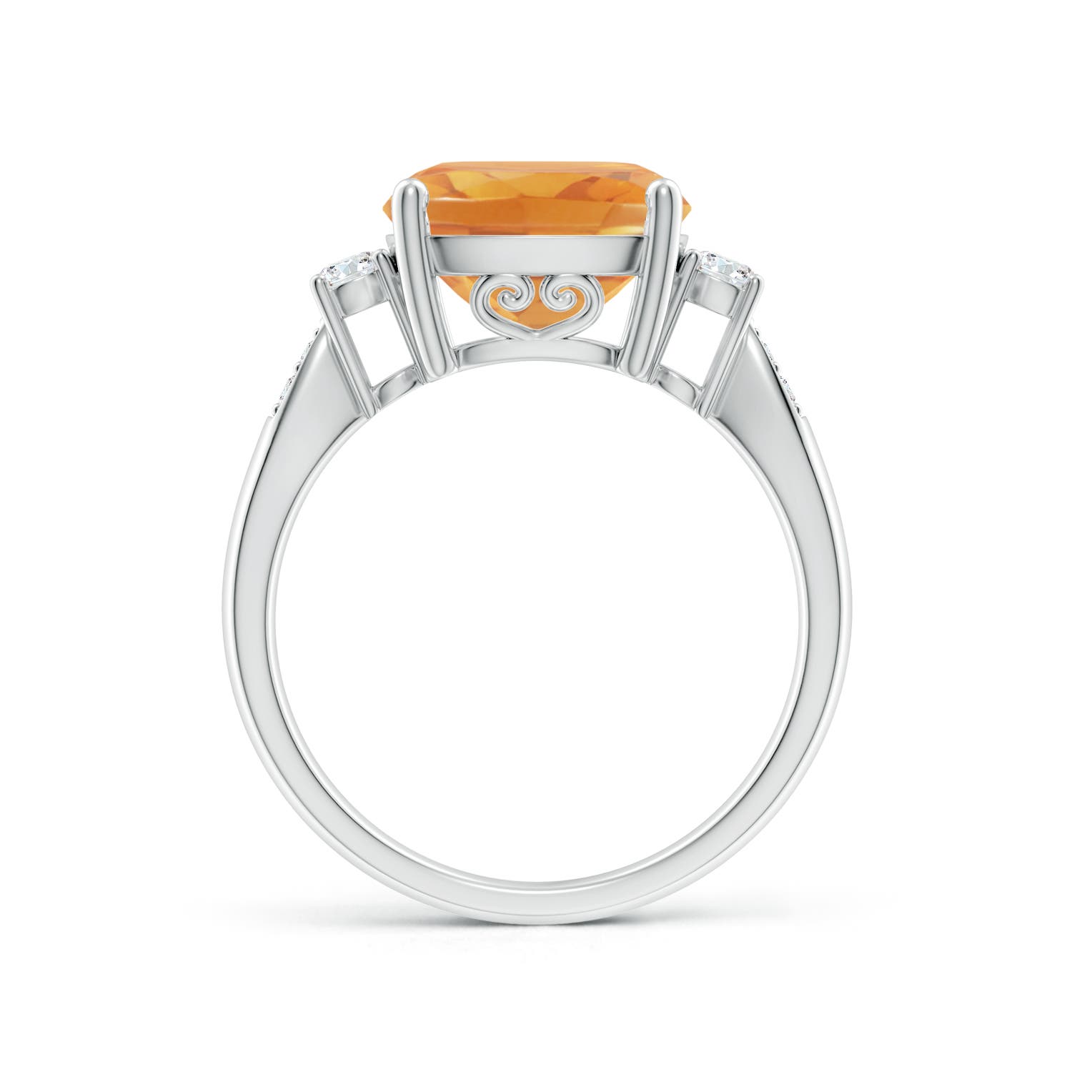 A - Citrine / 3.65 CT / 14 KT White Gold