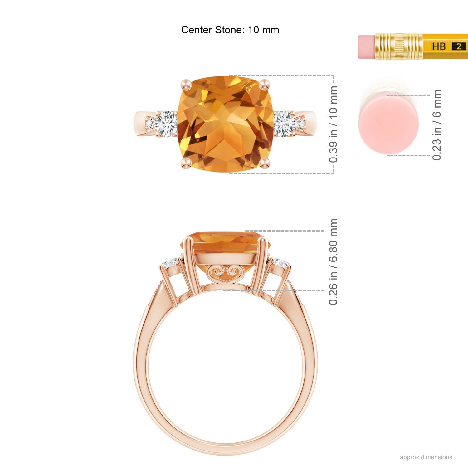 AA - Citrine / 3.65 CT / 14 KT Rose Gold