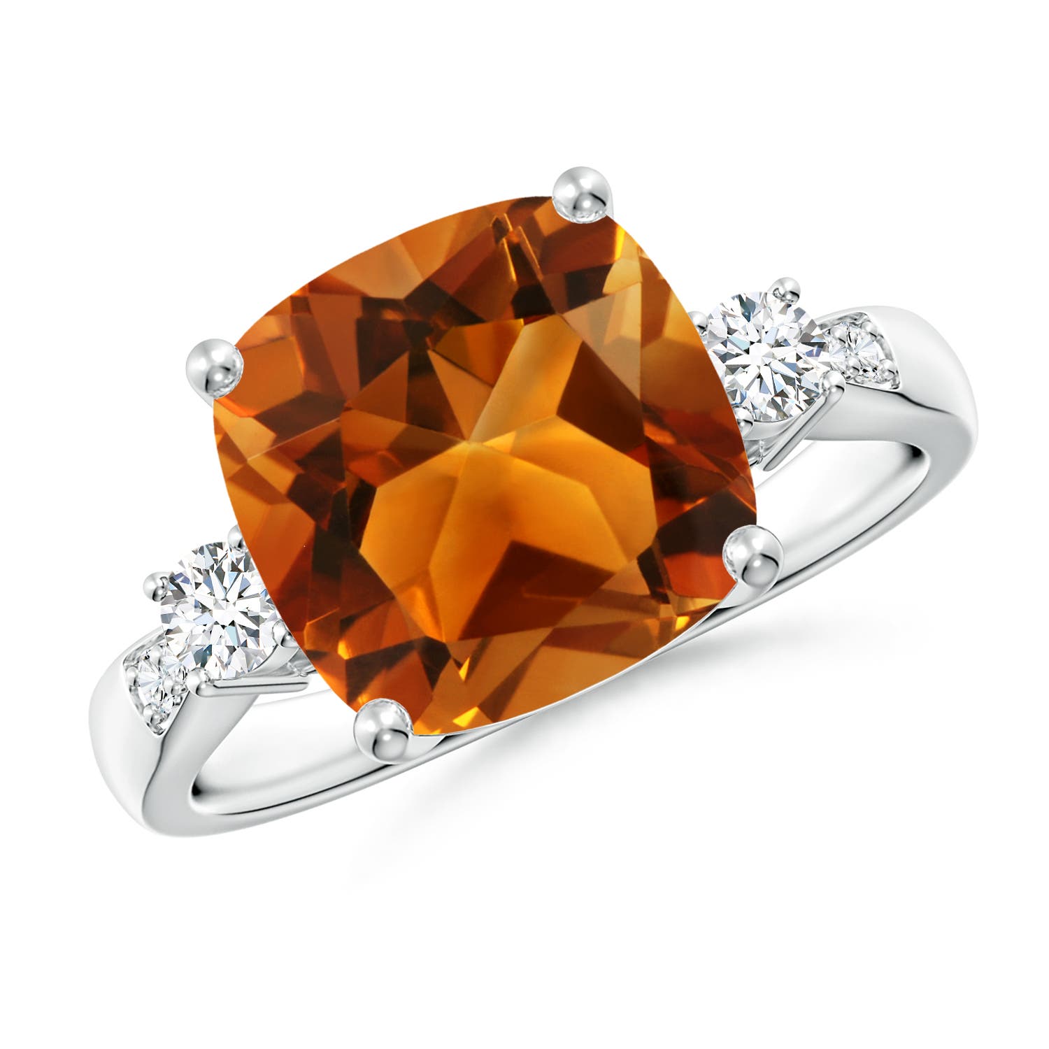 AAAA - Citrine / 3.65 CT / 14 KT White Gold