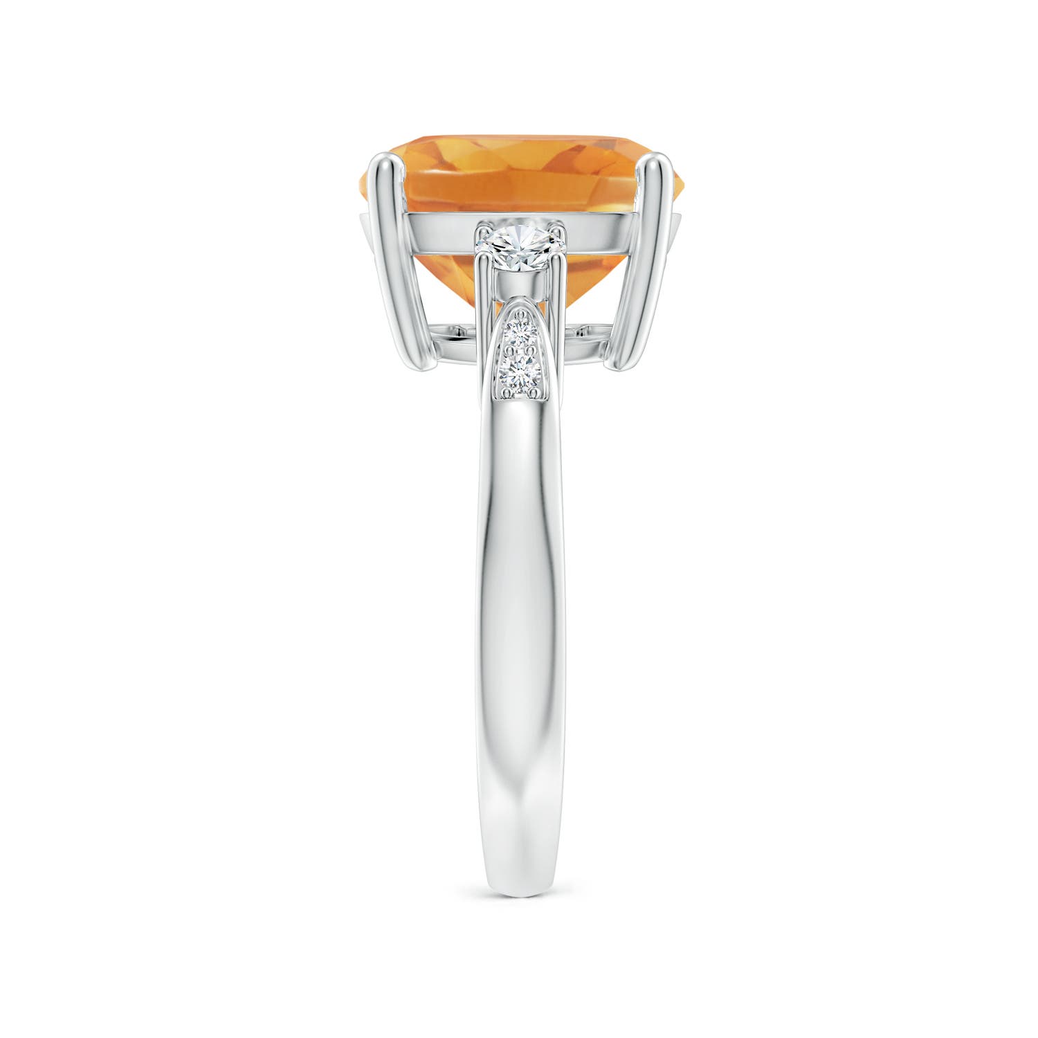 A - Citrine / 4.85 CT / 14 KT White Gold