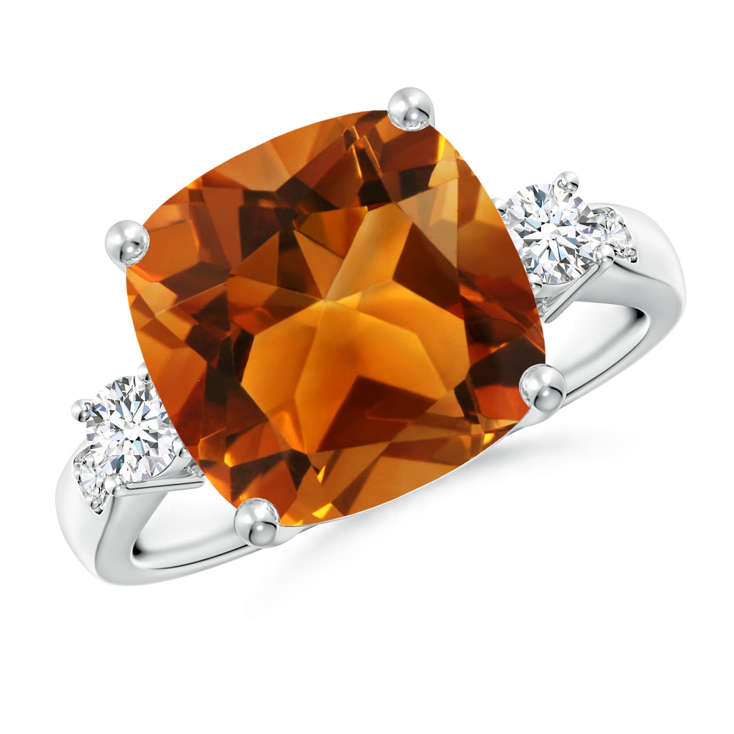 AAAA - Citrine / 4.85 CT / 14 KT White Gold