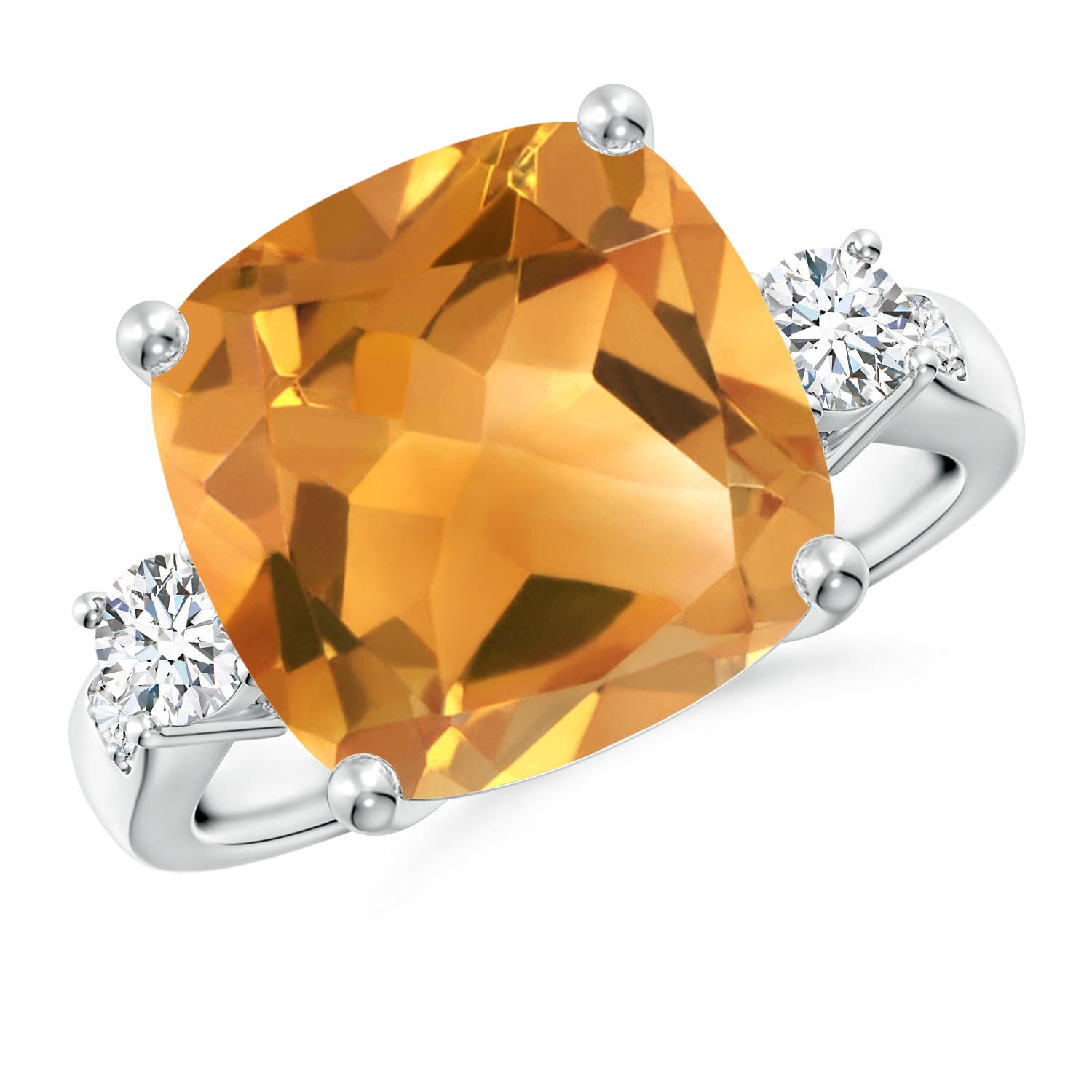 A - Citrine / 6.3 CT / 14 KT White Gold