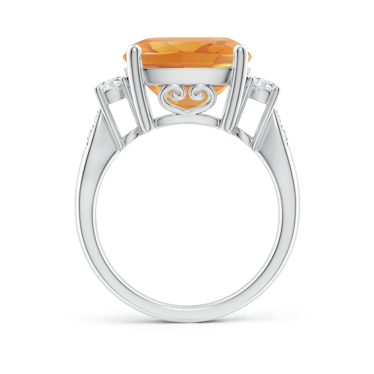 A - Citrine / 6.3 CT / 14 KT White Gold