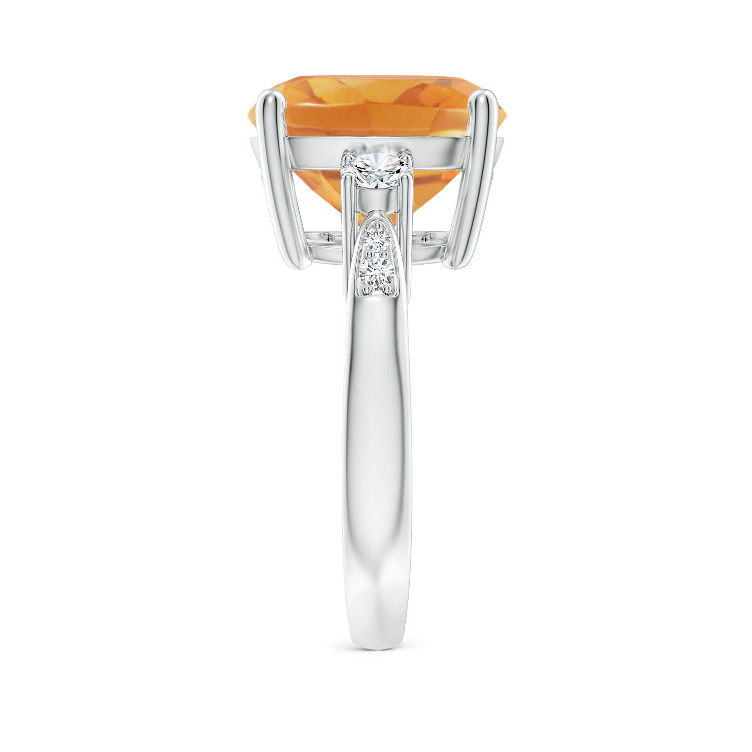 A - Citrine / 6.3 CT / 14 KT White Gold