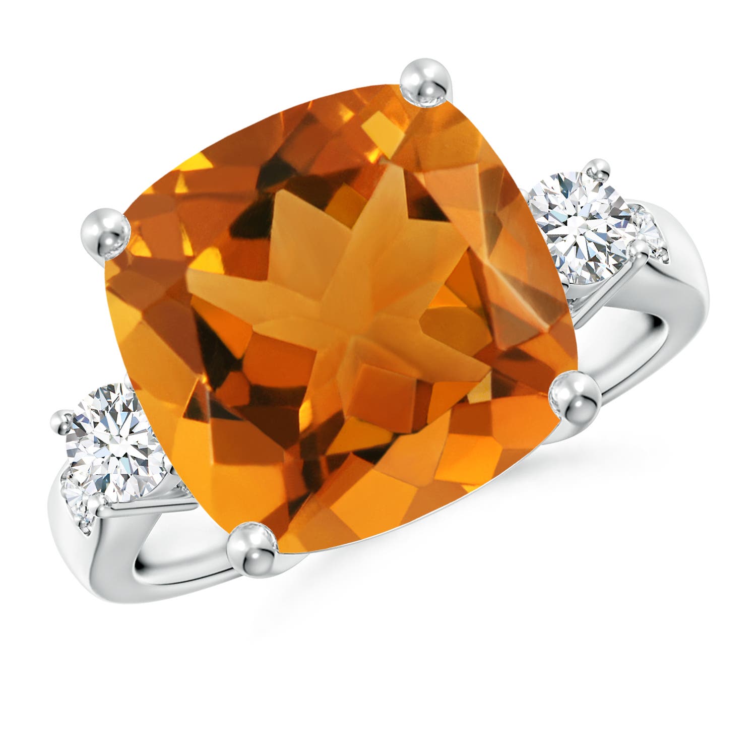 AAA - Citrine / 6.3 CT / 14 KT White Gold