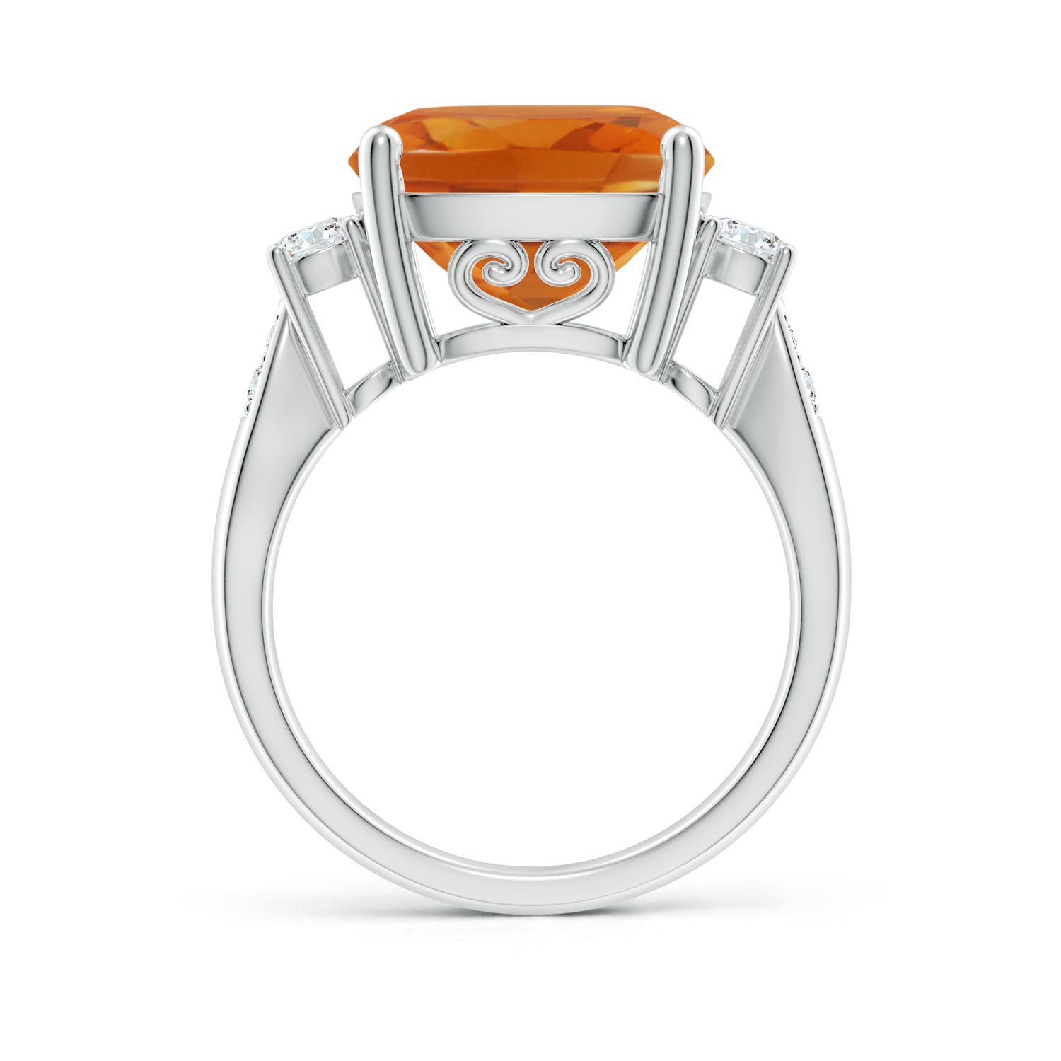 AAA - Citrine / 6.3 CT / 14 KT White Gold