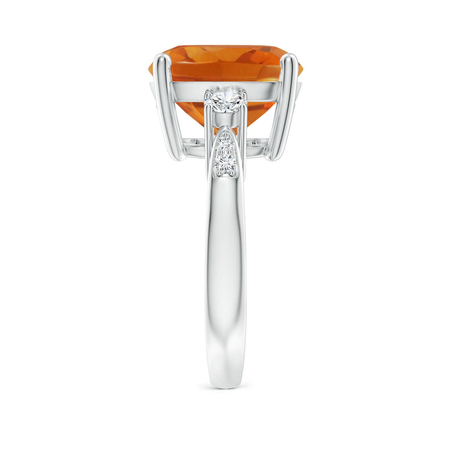 AAA - Citrine / 6.3 CT / 14 KT White Gold