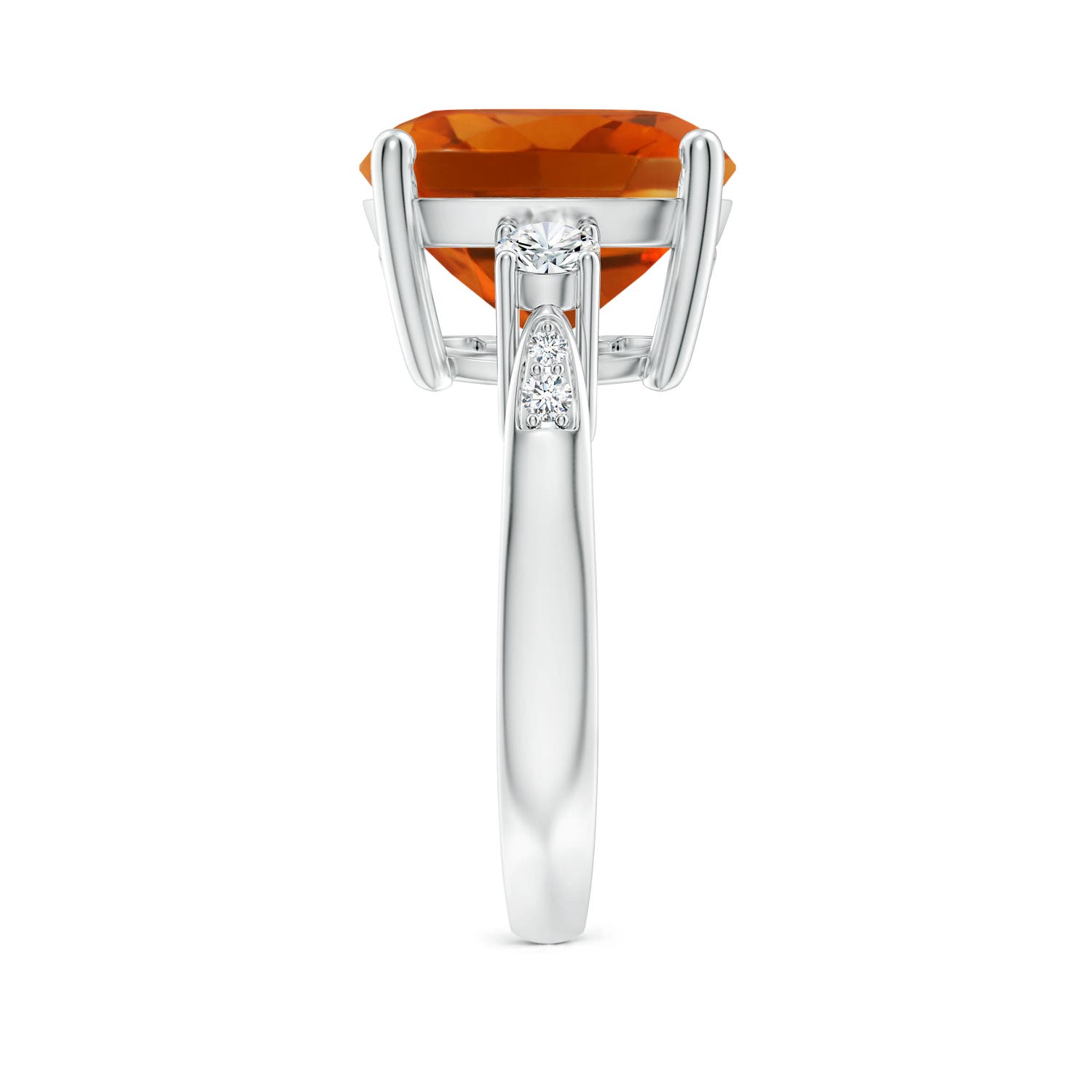 AAAA - Citrine / 6.3 CT / 14 KT White Gold