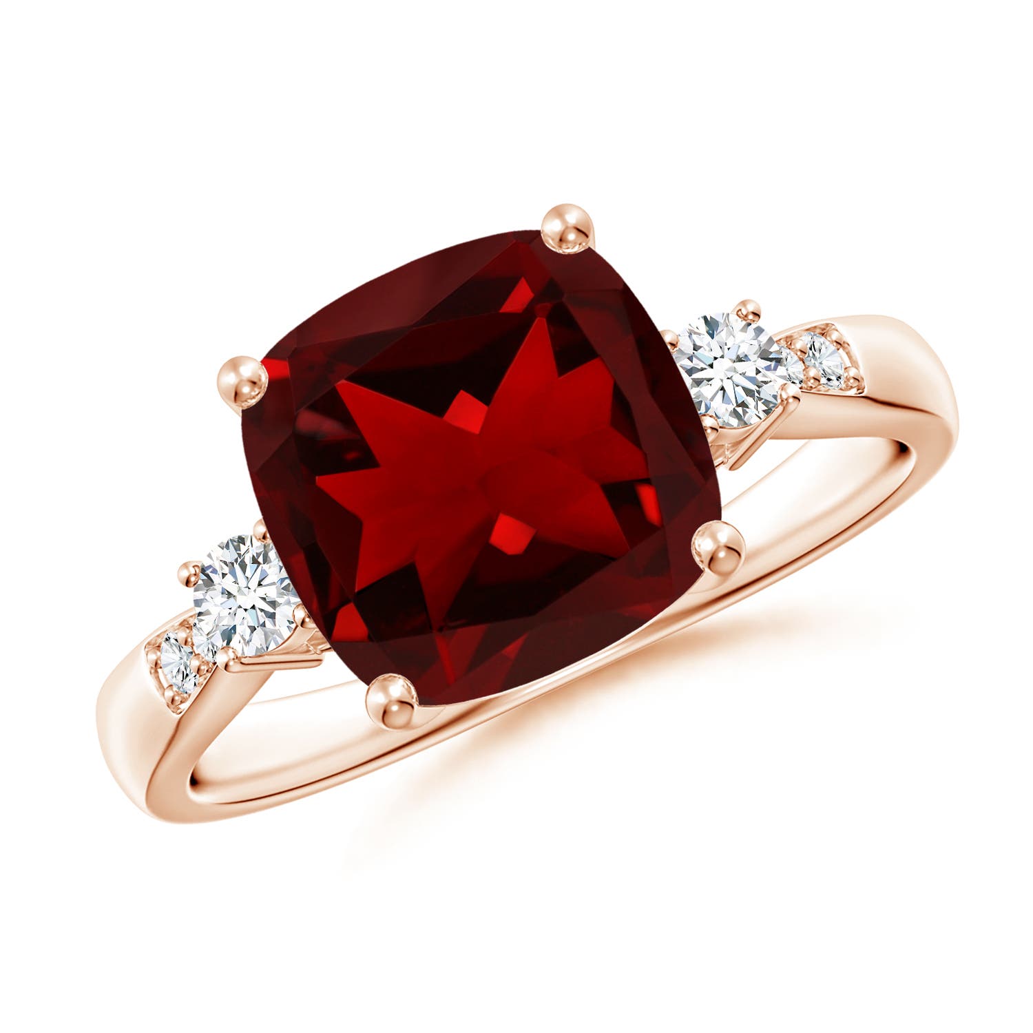 AAAA - Garnet / 3.77 CT / 14 KT Rose Gold