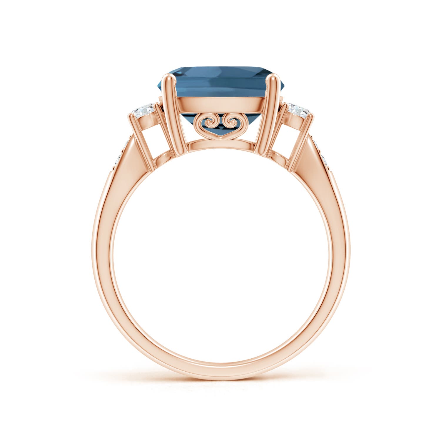 A - London Blue Topaz / 5.35 CT / 14 KT Rose Gold