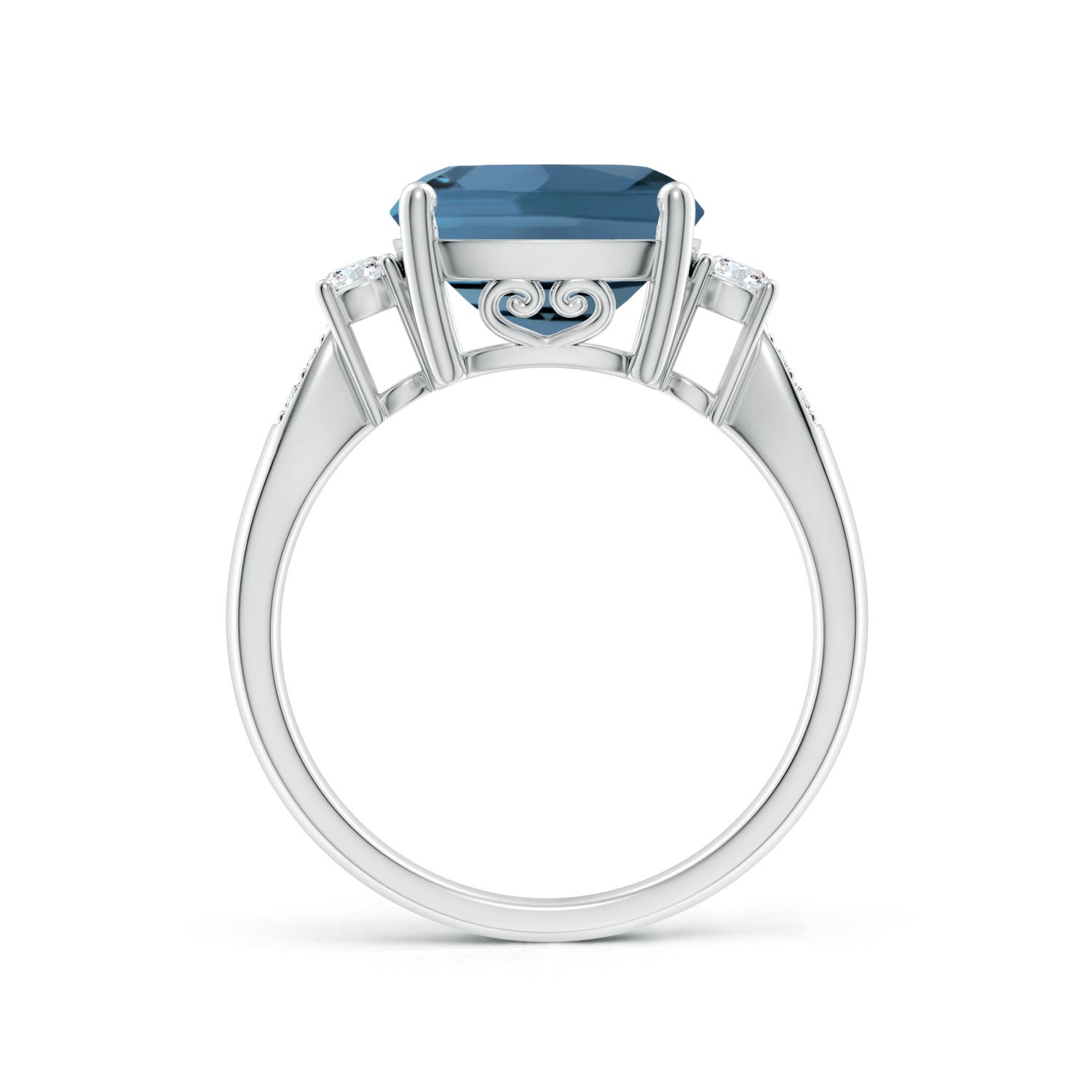 A - London Blue Topaz / 5.35 CT / 14 KT White Gold