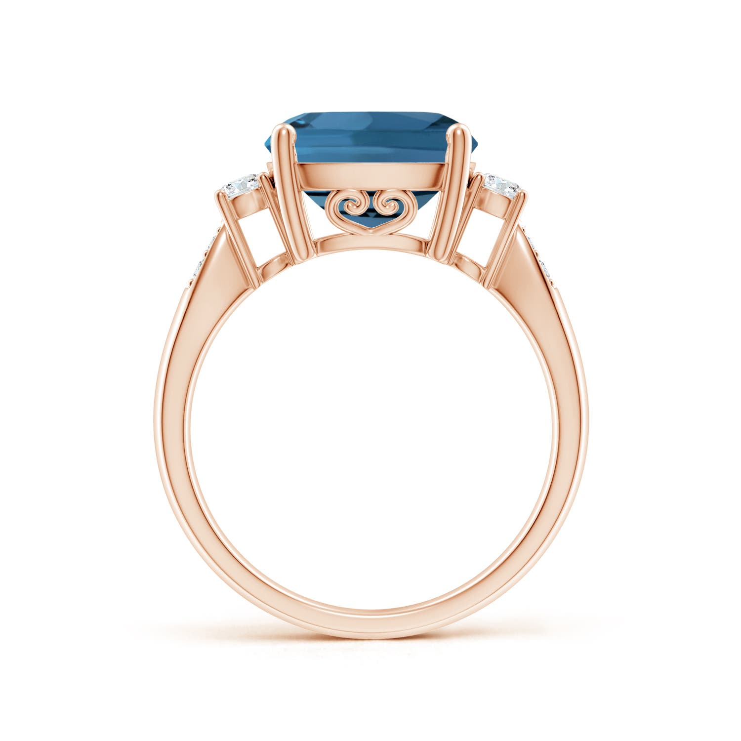 AA - London Blue Topaz / 5.35 CT / 14 KT Rose Gold