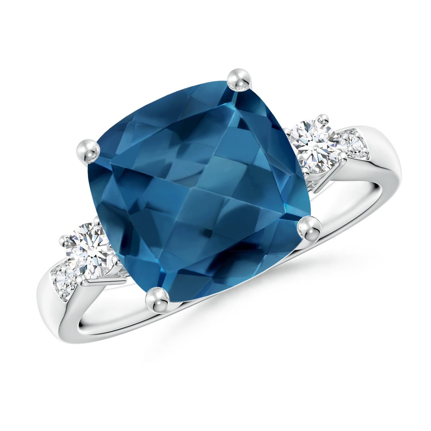 AA - London Blue Topaz / 5.35 CT / 14 KT White Gold