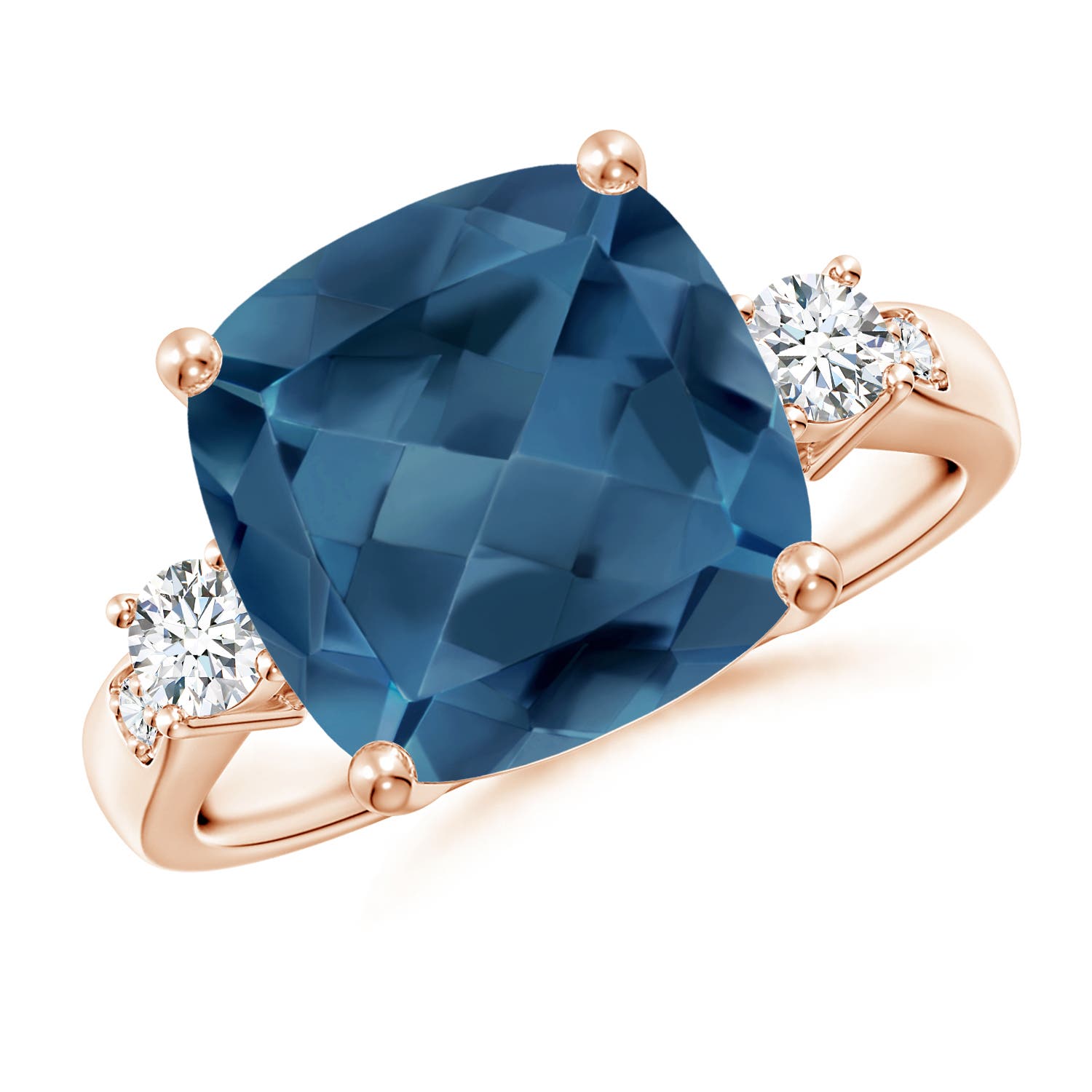 A - London Blue Topaz / 6.25 CT / 14 KT Rose Gold