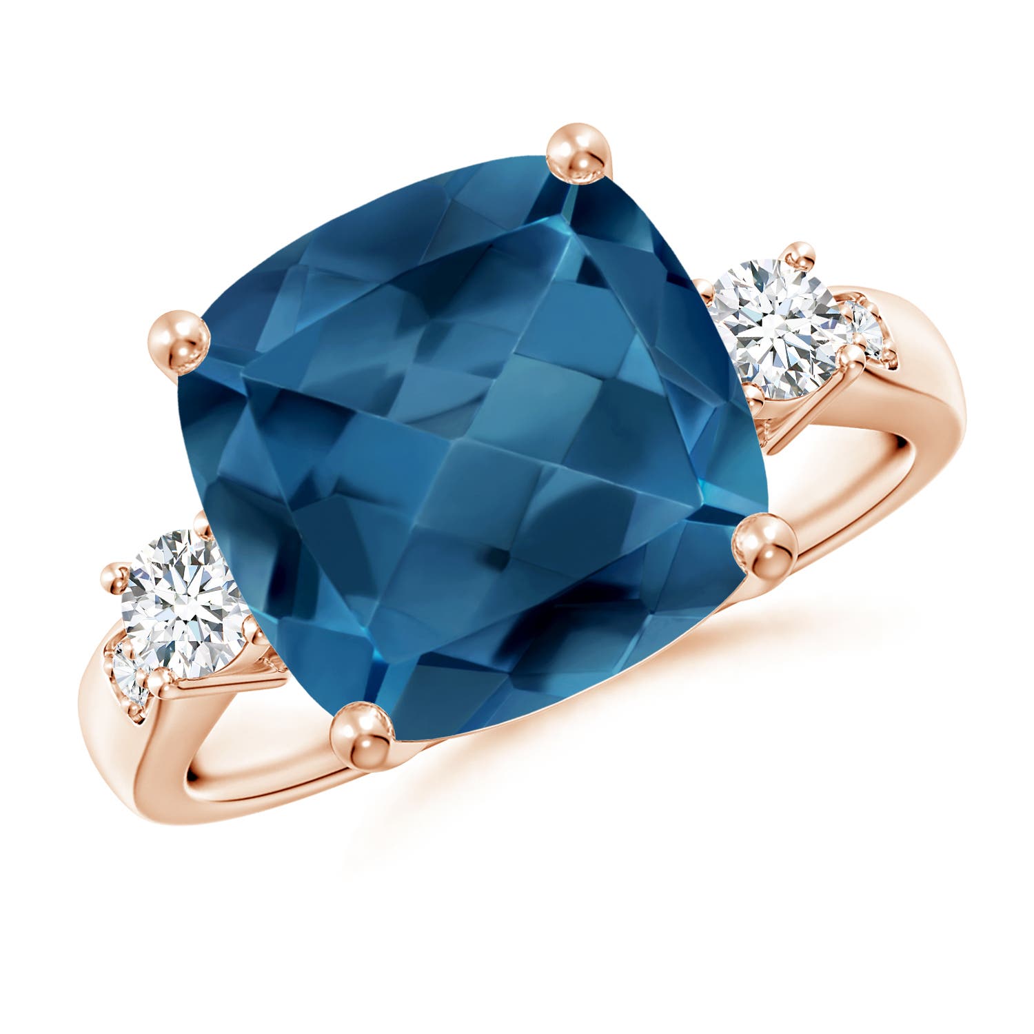 AA - London Blue Topaz / 6.25 CT / 14 KT Rose Gold