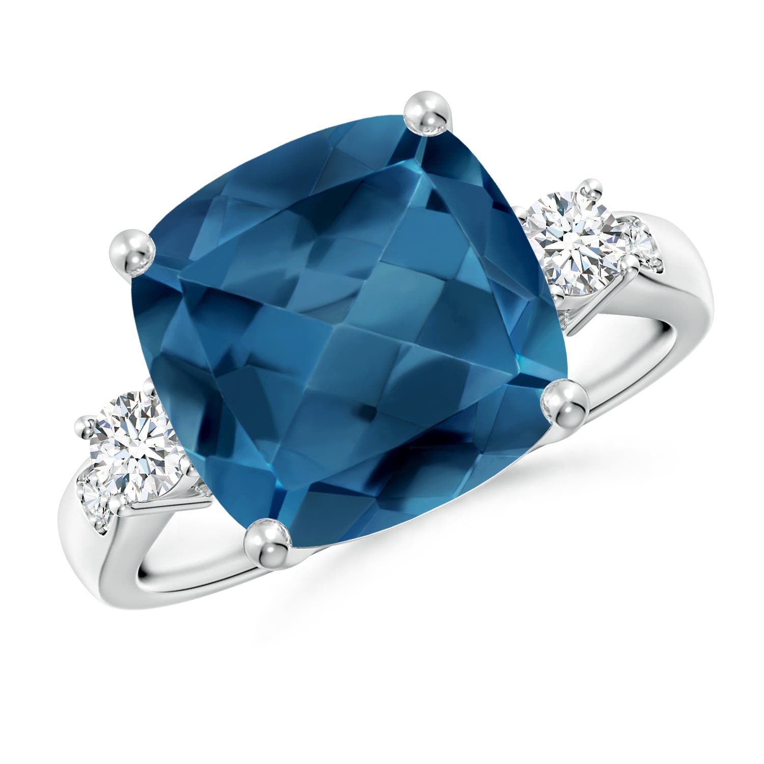 AA - London Blue Topaz / 6.25 CT / 14 KT White Gold