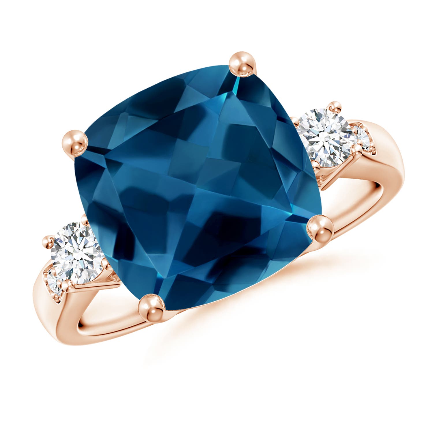 AAA - London Blue Topaz / 6.25 CT / 14 KT Rose Gold