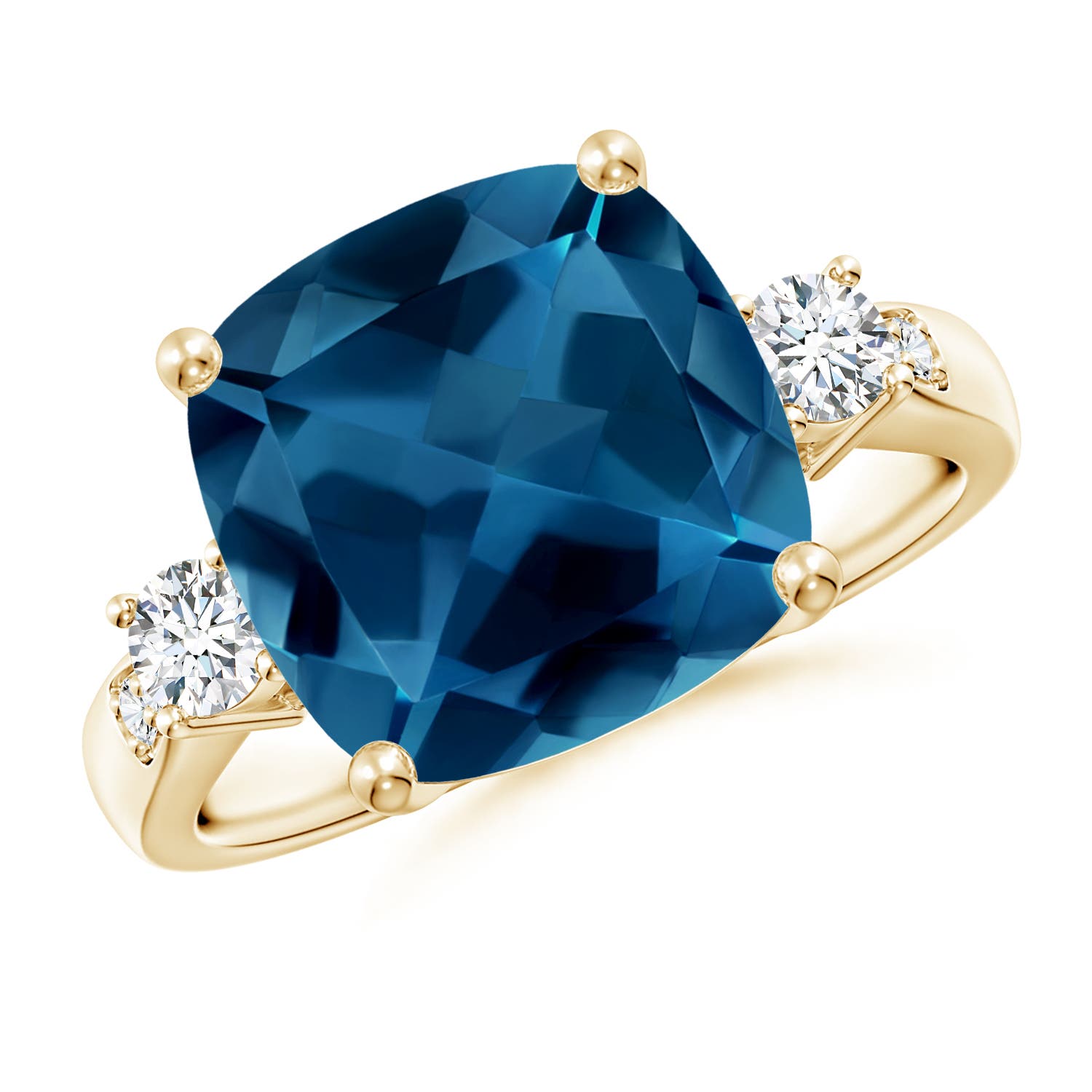 AAA - London Blue Topaz / 6.25 CT / 14 KT Yellow Gold