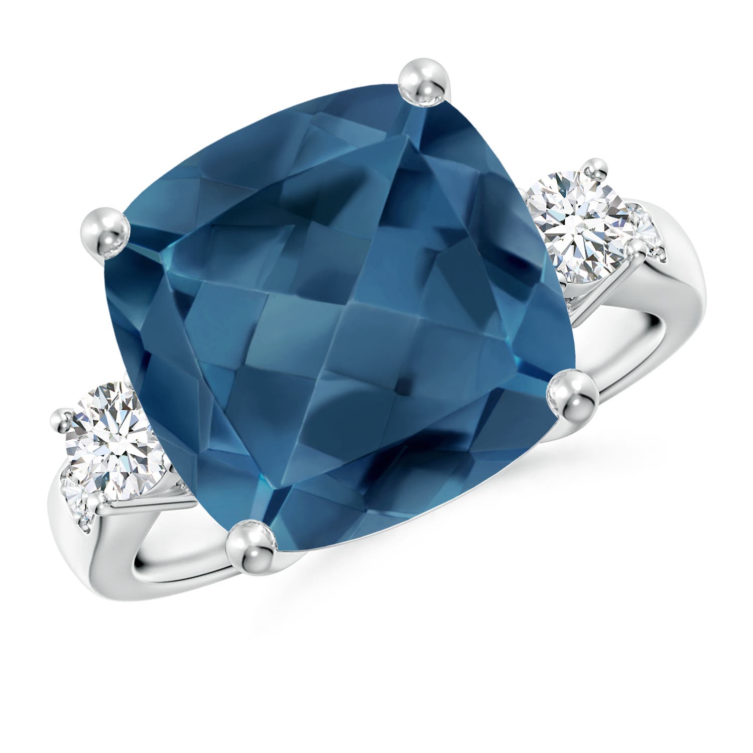 A - London Blue Topaz / 8.3 CT / 14 KT White Gold