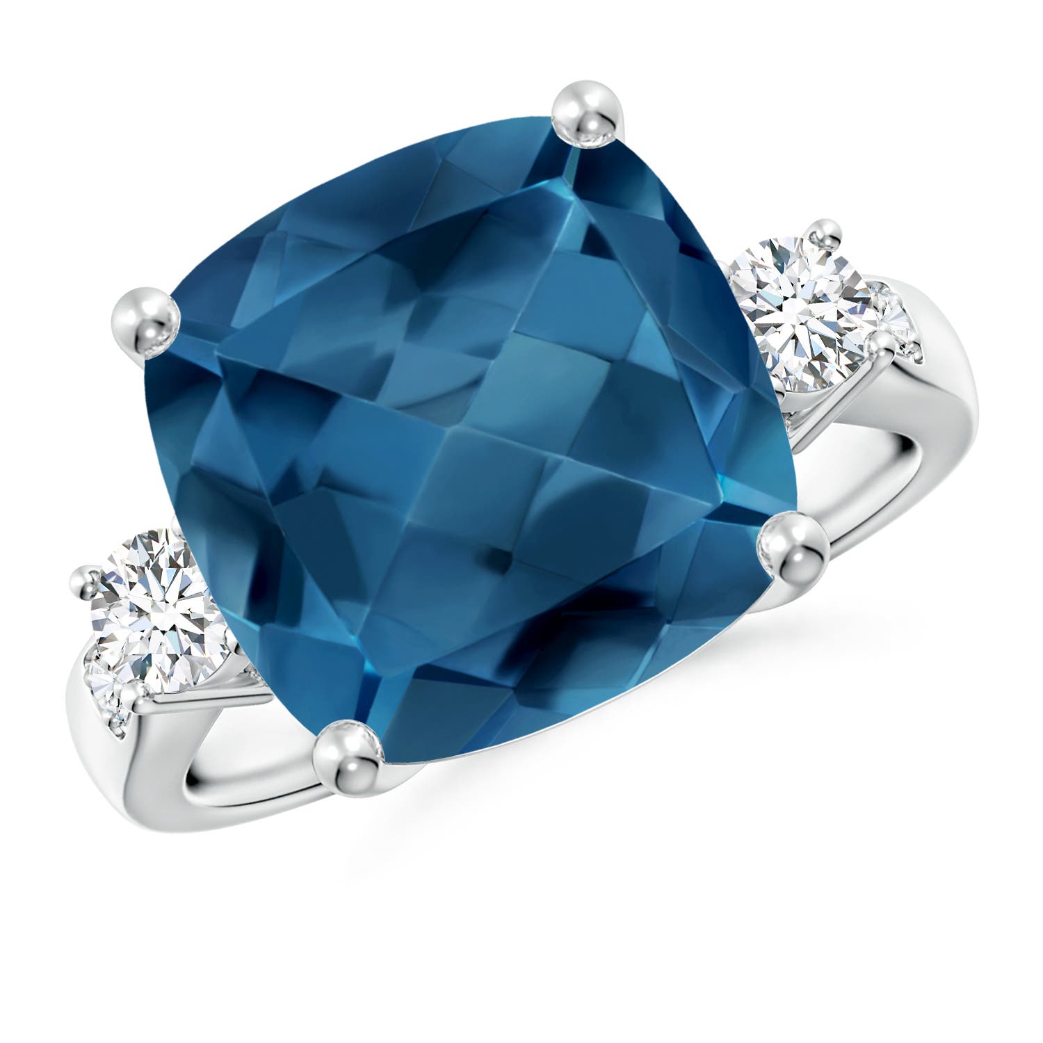 AA - London Blue Topaz / 8.3 CT / 14 KT White Gold