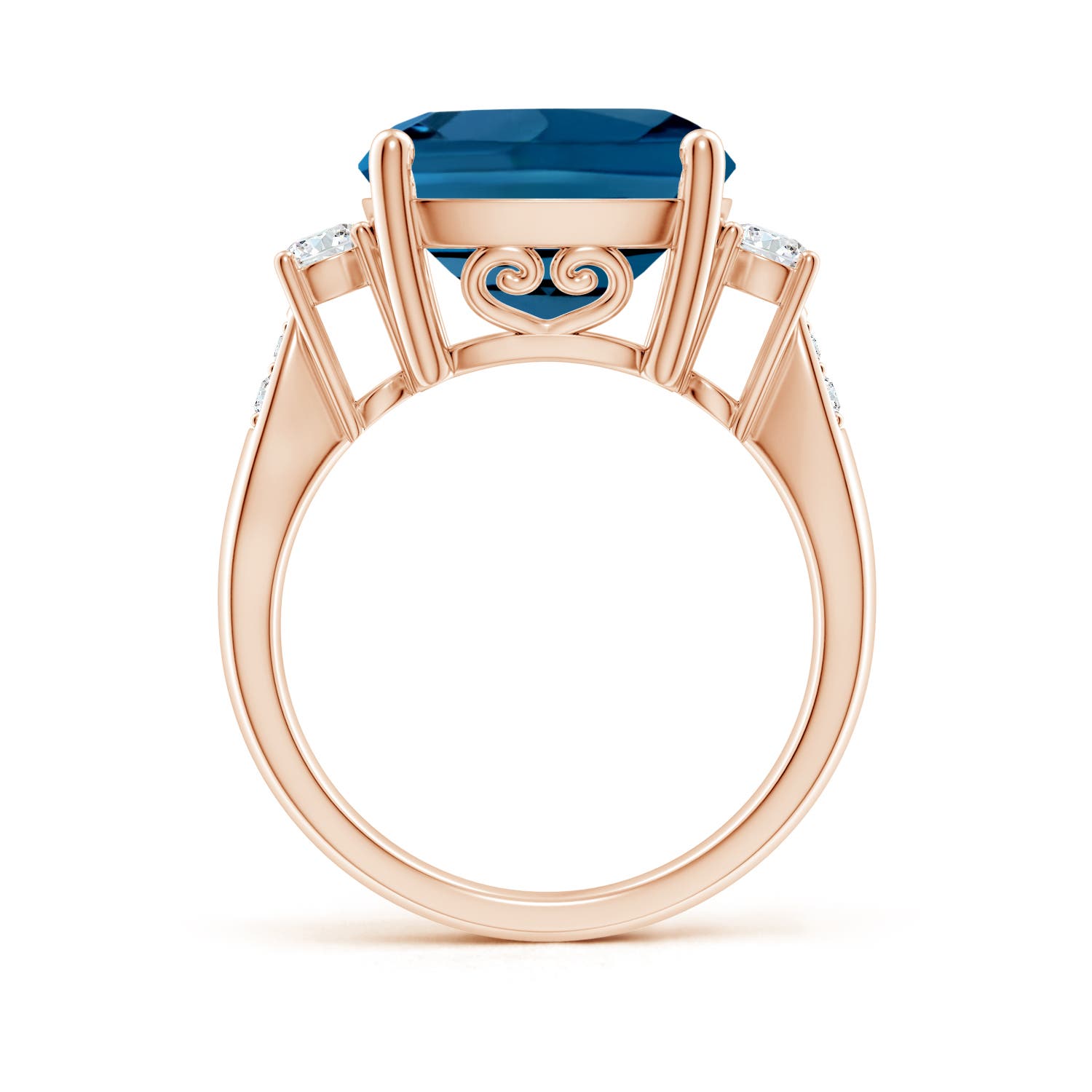 AAA - London Blue Topaz / 8.3 CT / 14 KT Rose Gold