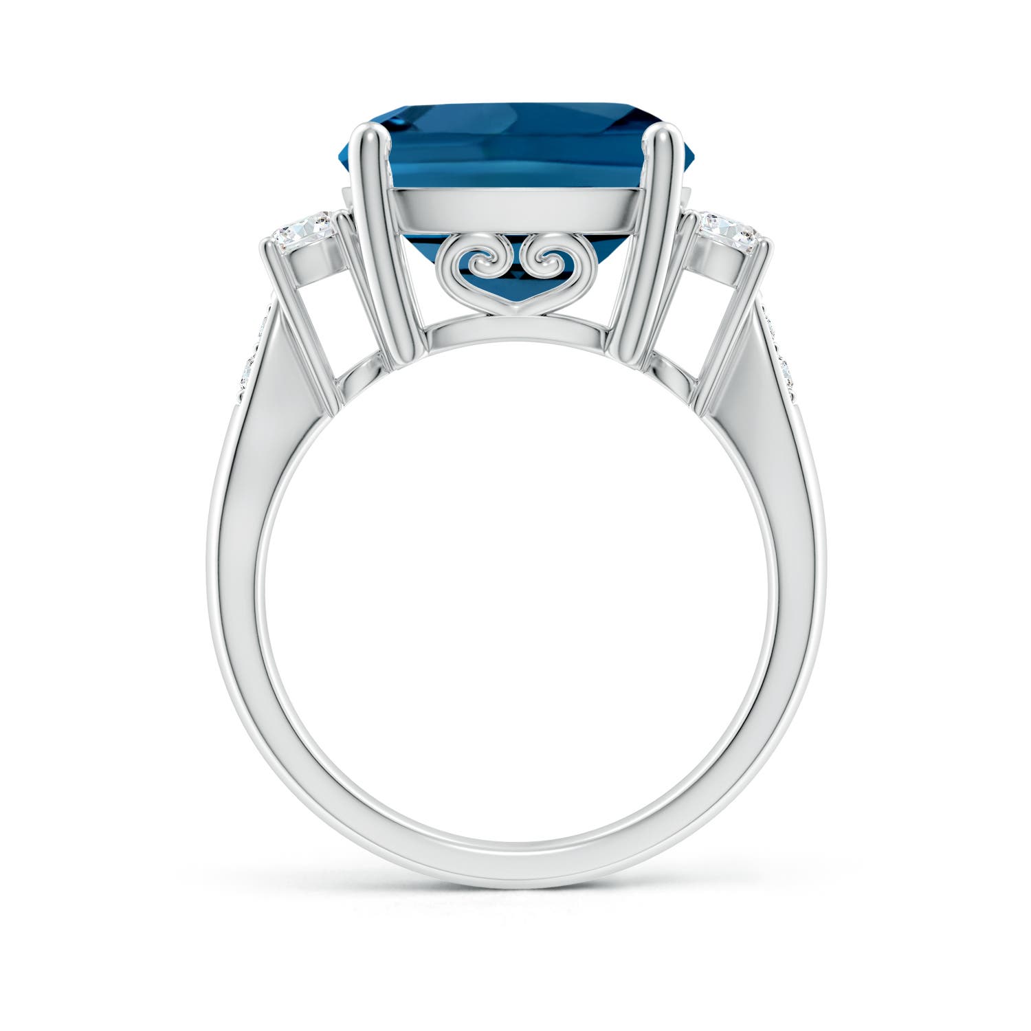 AAA - London Blue Topaz / 8.3 CT / 14 KT White Gold