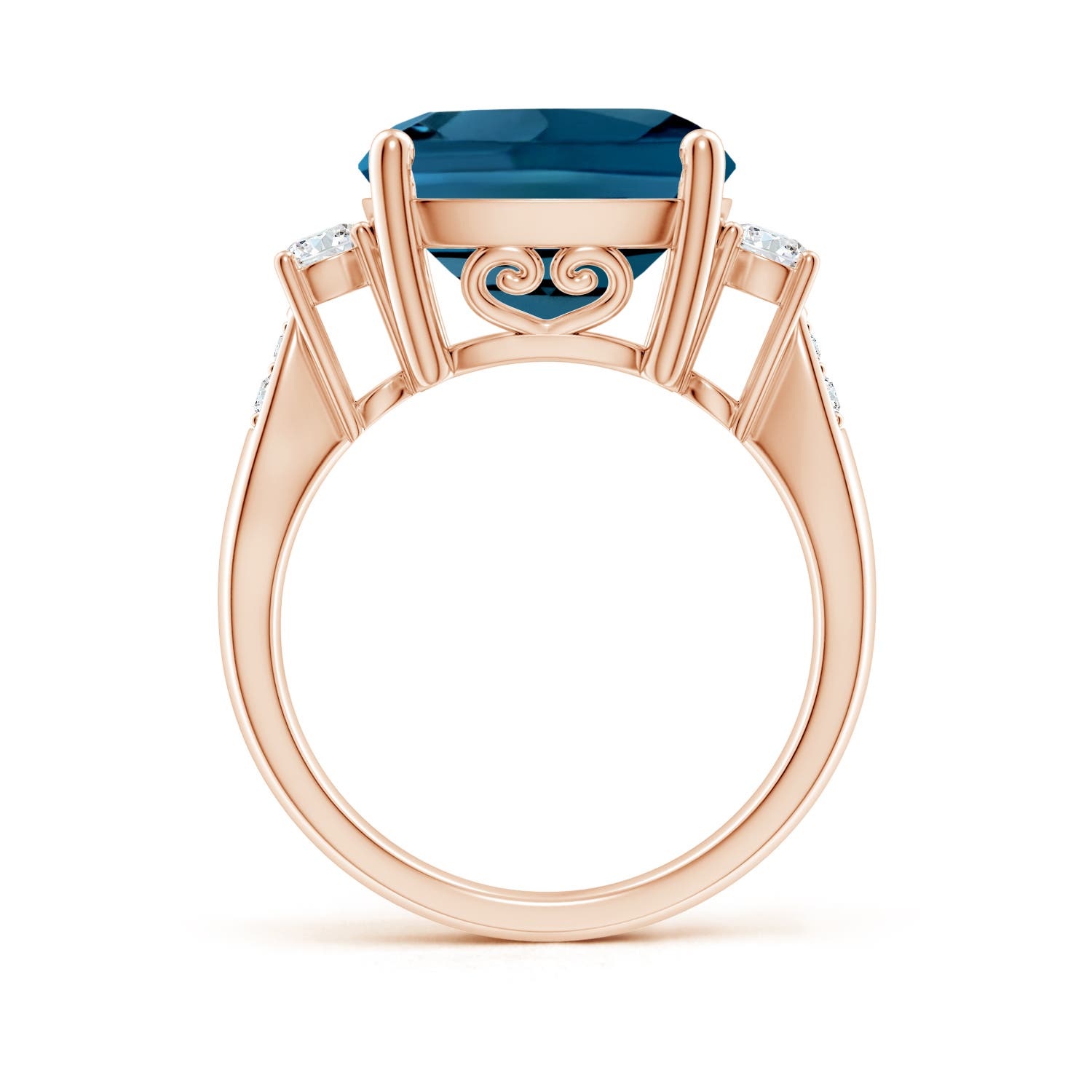 AAAA - London Blue Topaz / 8.3 CT / 14 KT Rose Gold