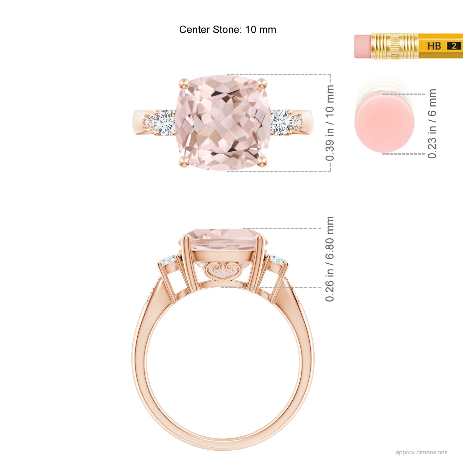 A - Morganite / 3.9 CT / 14 KT Rose Gold