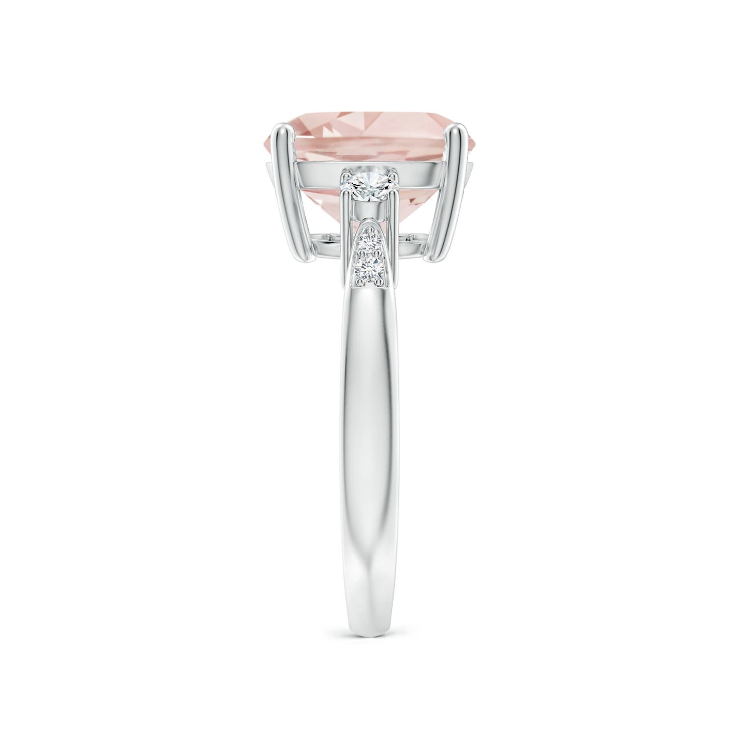 A - Morganite / 3.9 CT / 14 KT White Gold