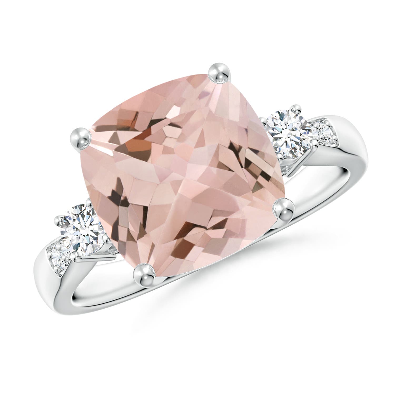 AA - Morganite / 3.9 CT / 14 KT White Gold