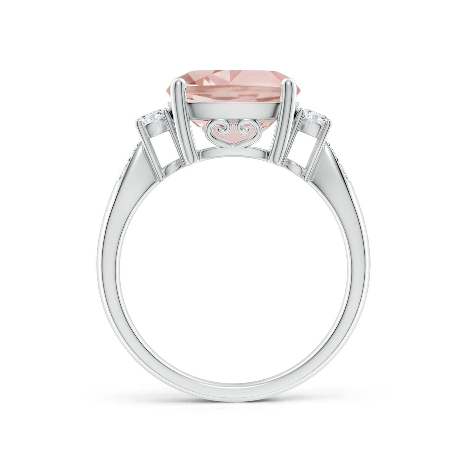 AA - Morganite / 3.9 CT / 14 KT White Gold