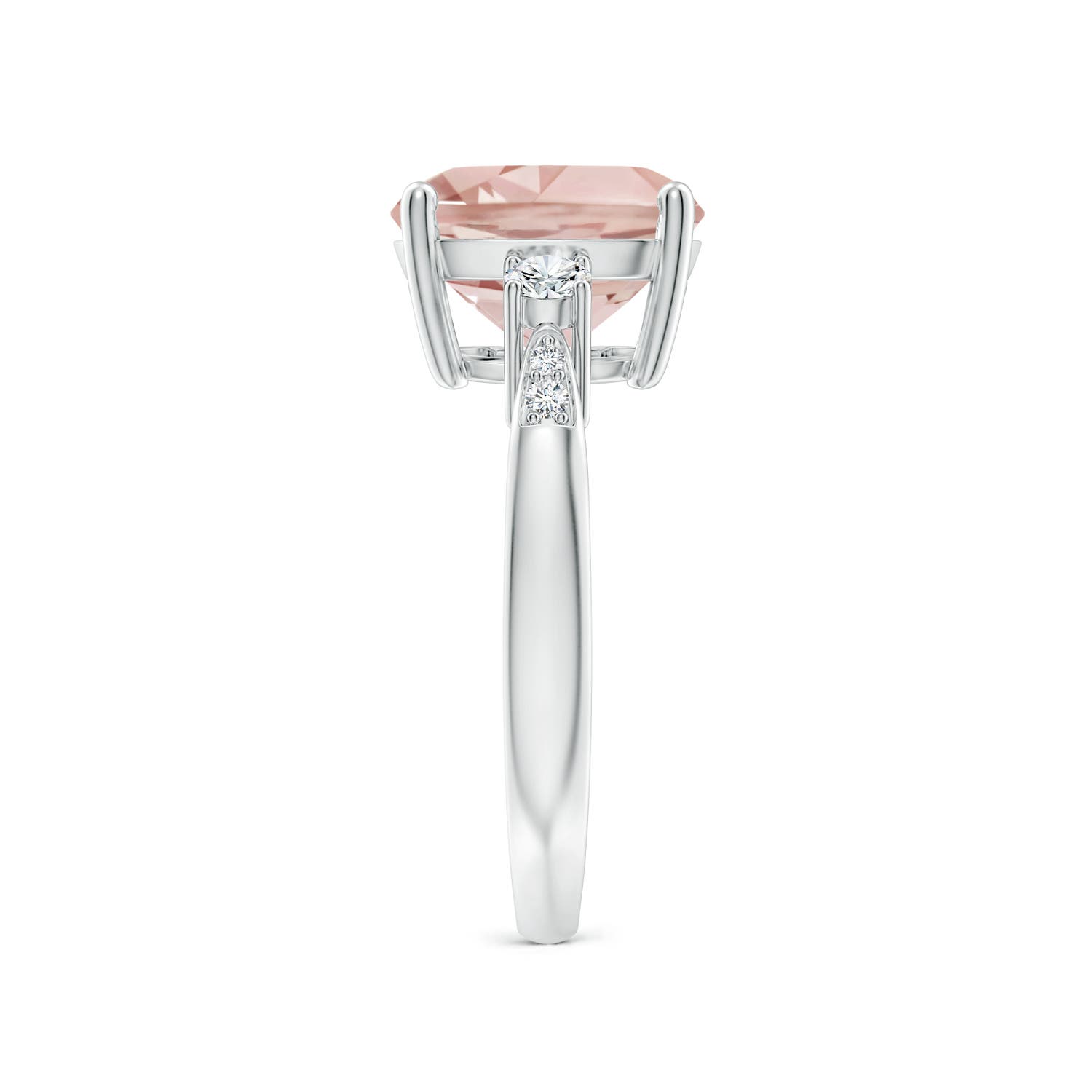 AA - Morganite / 3.9 CT / 14 KT White Gold