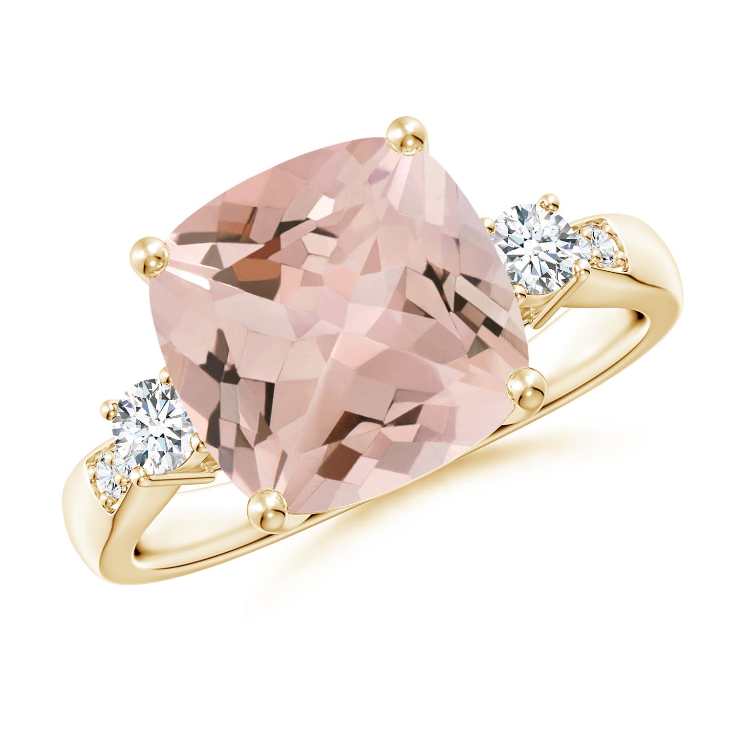 AA - Morganite / 3.9 CT / 14 KT Yellow Gold