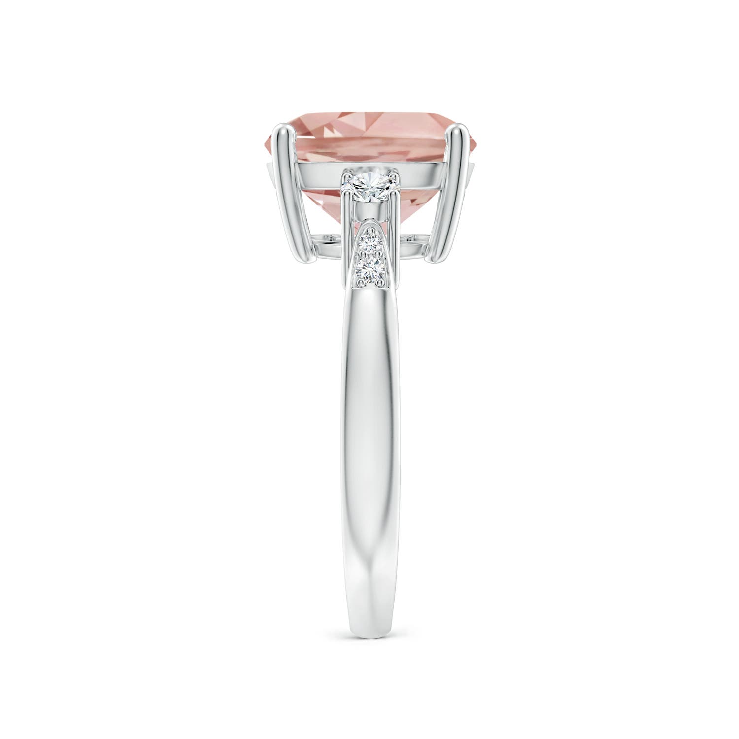 AAA - Morganite / 3.9 CT / 14 KT White Gold