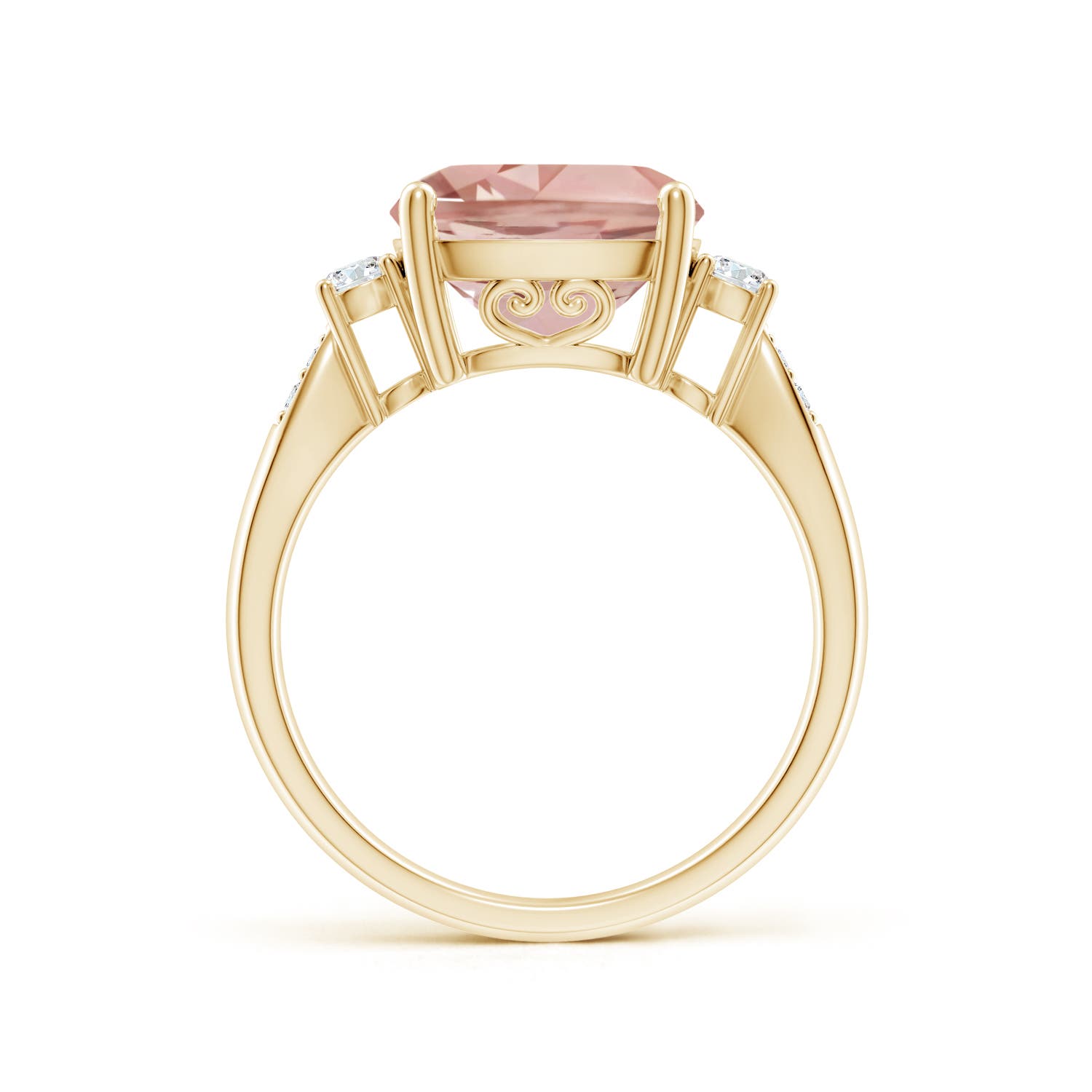 AAAA - Morganite / 3.9 CT / 14 KT Yellow Gold