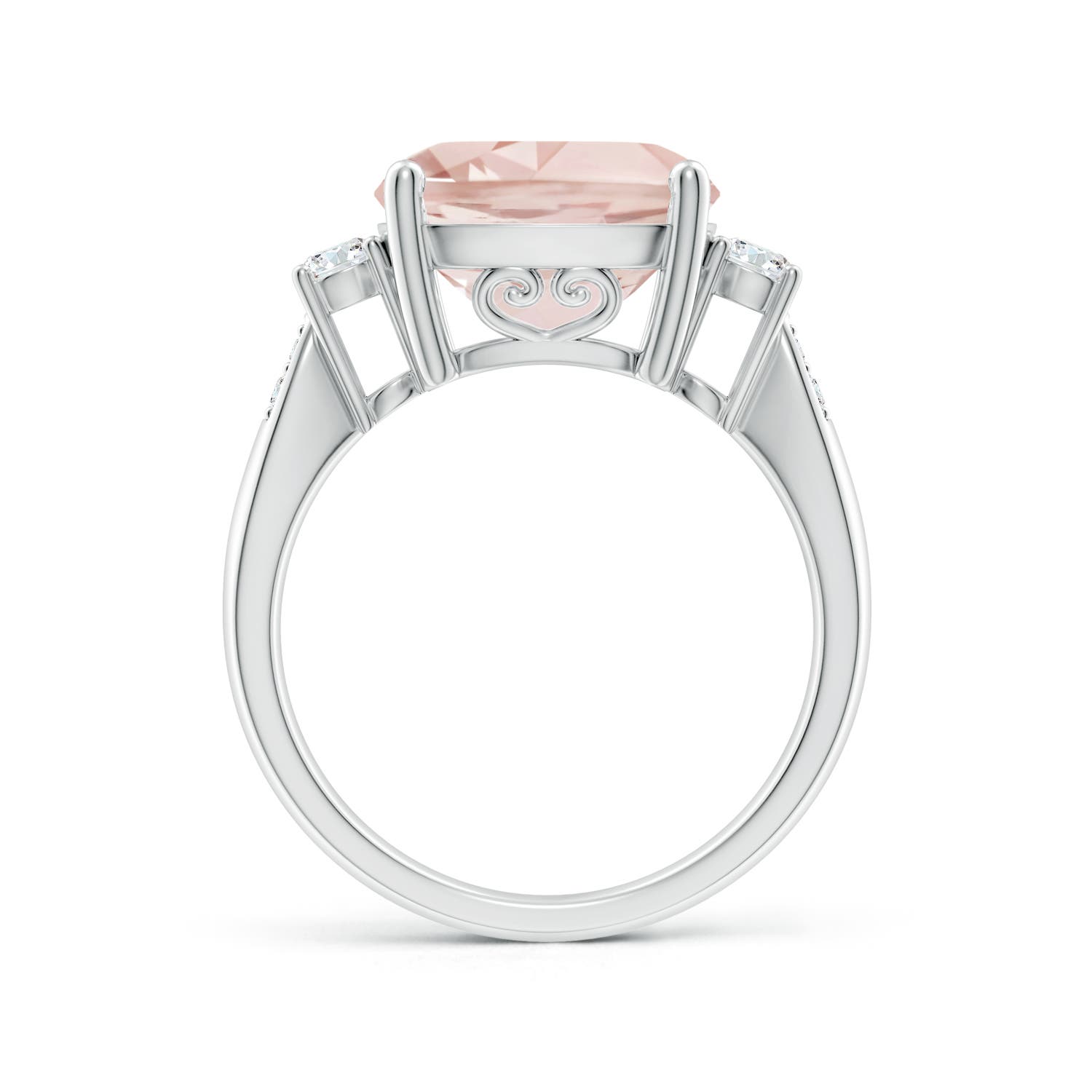 A - Morganite / 5.25 CT / 14 KT White Gold