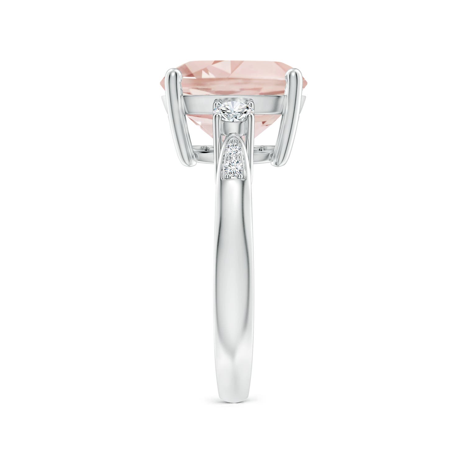 A - Morganite / 5.25 CT / 14 KT White Gold