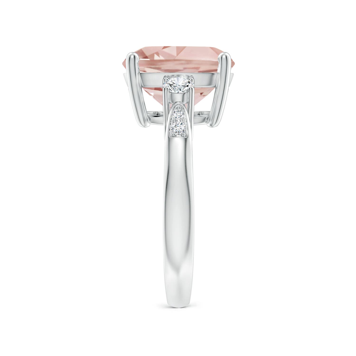 AA - Morganite / 5.25 CT / 14 KT White Gold