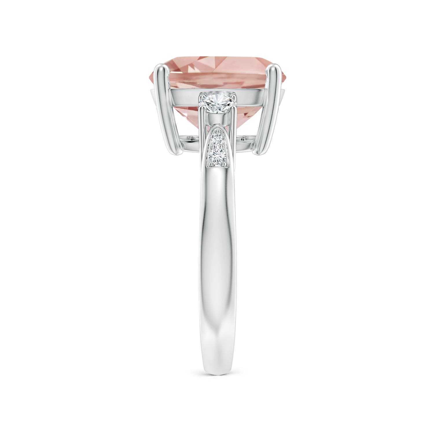 AAA - Morganite / 5.25 CT / 14 KT White Gold